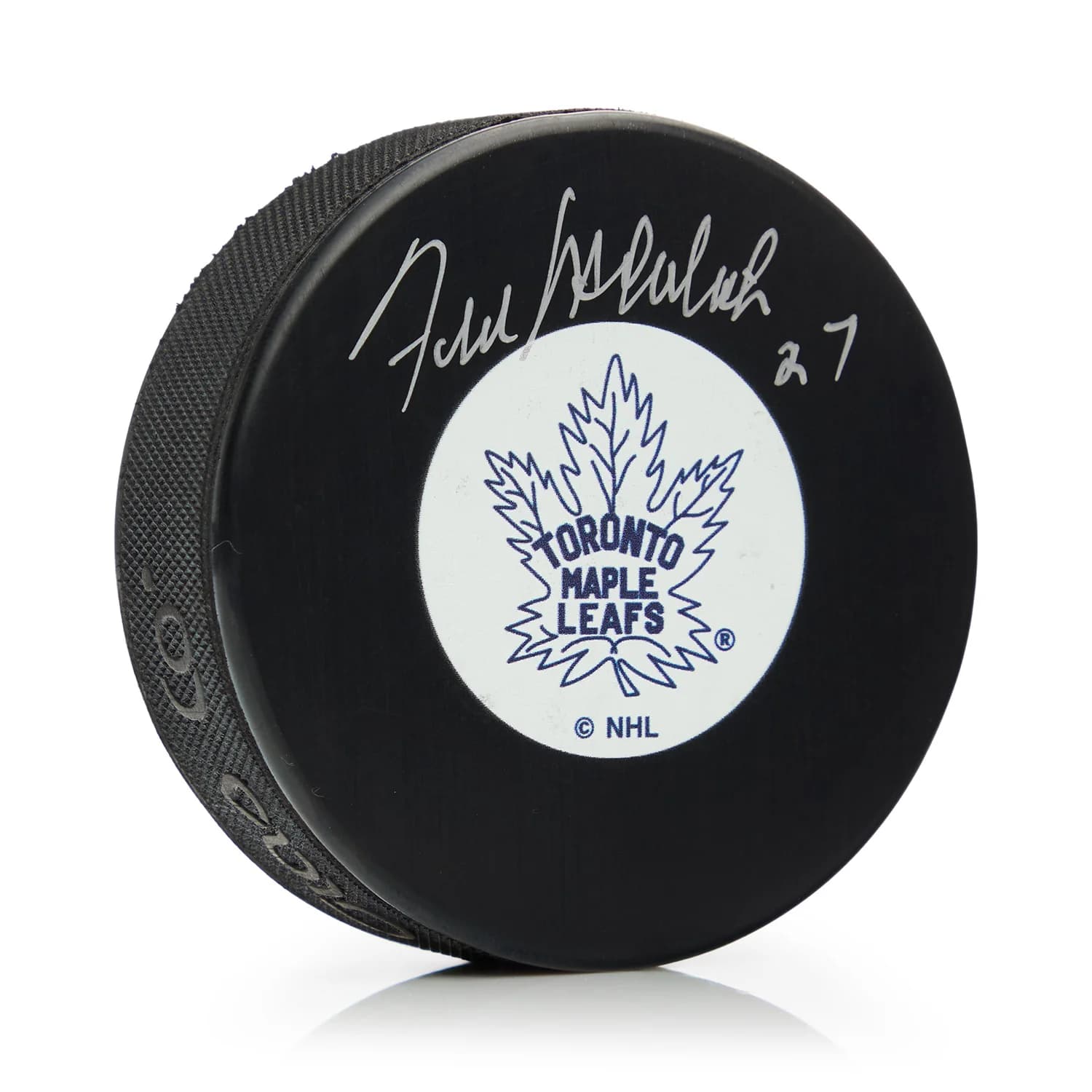 Frank Mahovlich Autographed Toronto Maple Leafs Original Six Hockey Puck Frank Mahovlich Puck original-six-hockey, Toronto Maple Leafs, supplier stock photo