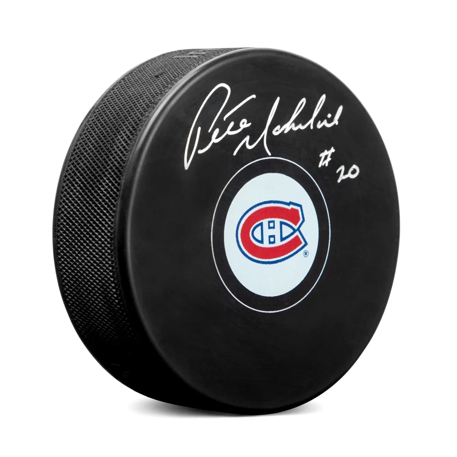 Pete Mahovlich Autographed Montreal Canadiens Hockey Puck Pete Mahovlich Puck hockey, Montreal Canadiens, supplier stock photo