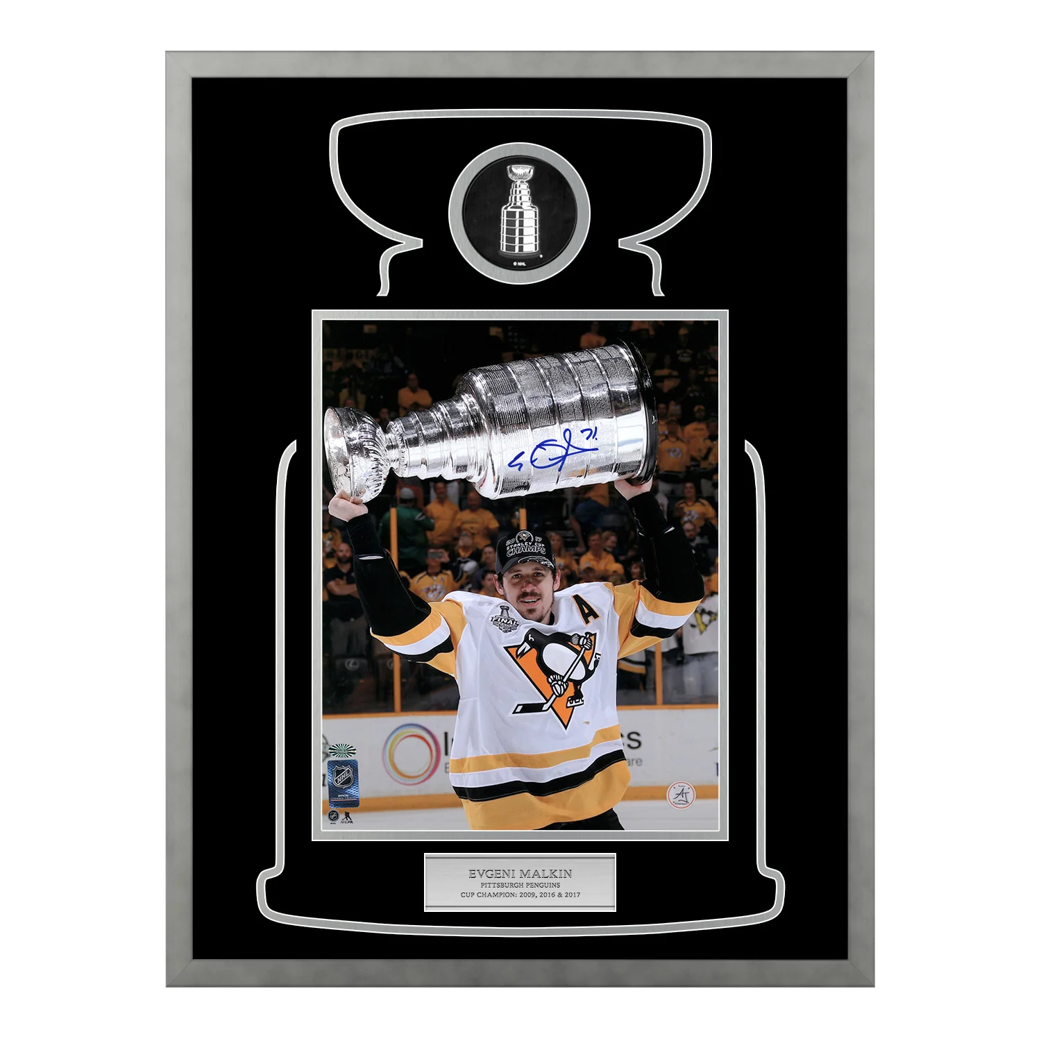 Evgeni Malkin Autographed Pittsburgh Penguins Cup Champion 23x27 Frame Evgeni Malkin Other 23x27-cup-champion-frame, Pittsburgh Penguins, supplier stock photo