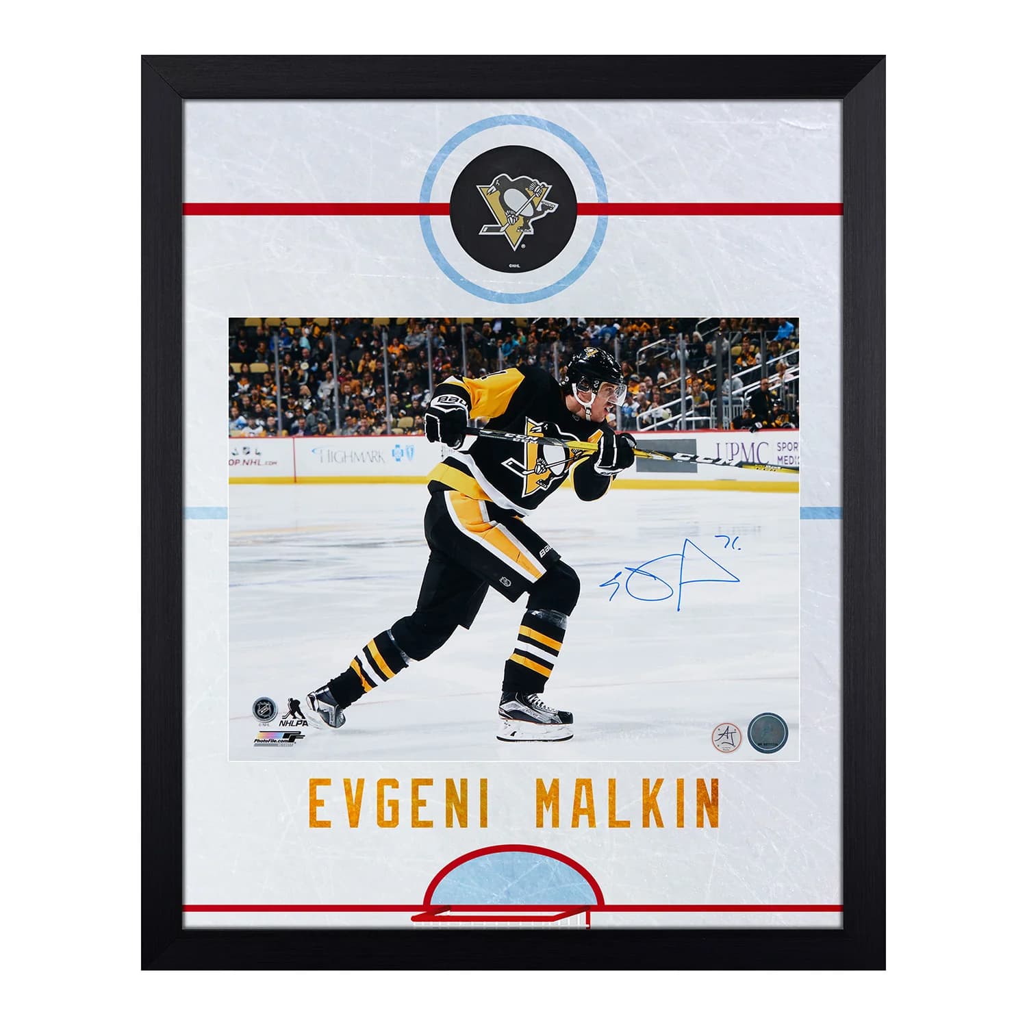 Evgeni Malkin Signed Pittsburgh Penguins Graphic Rink 19x23 Frame Evgeni Malkin Other 19x23-graphic-rink-frame, Pittsburgh Penguins, supplier stock photo