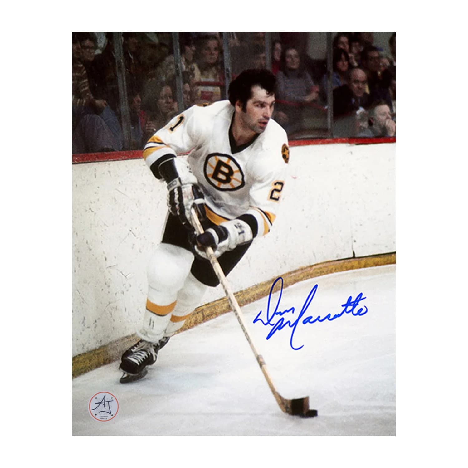 Don Marcotte Signed Boston Bruins Stickhandling 8x10 Photo Don Marcotte Photo 8x10-stickhandling, Boston Bruins, supplier stock photo