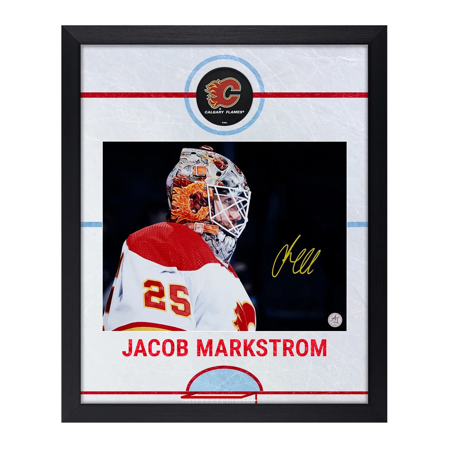 Jacob Markstrom Signed Calgary Flames Graphic Rink 19x23 Frame Jacob Markstrom Other 19x23-graphic-rink-frame, Calgary Flames, supplier stock photo