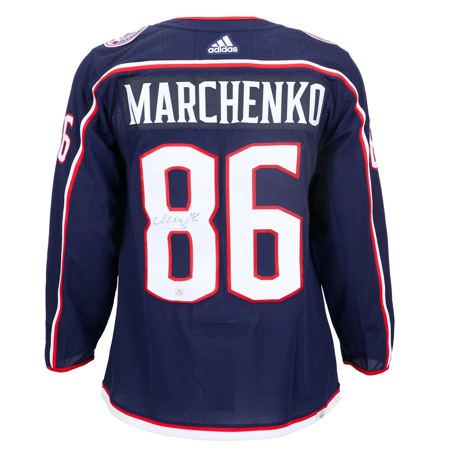 Kirill Marchenko Autographed Columbus Blue Jackets adidas Jersey Kirill Marchenko Jersey adidas, Columbus Blue Jackets, supplier stock photo
