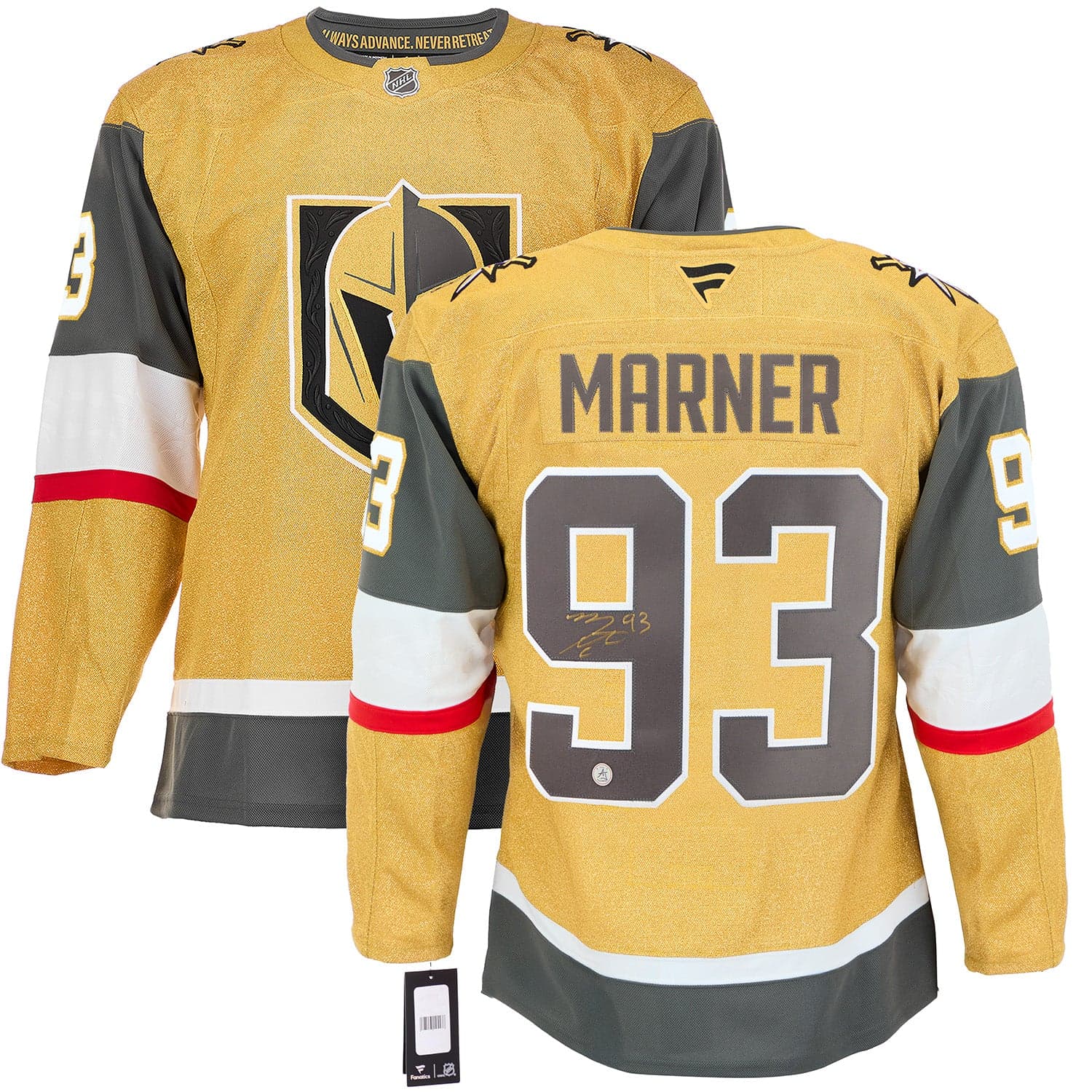 Mitch Marner Autographed Vegas Golden Knights Fanatics Premium Jersey Mitch Marner Jersey premium, Vegas Golden Knights, view 3, supplier stock photo