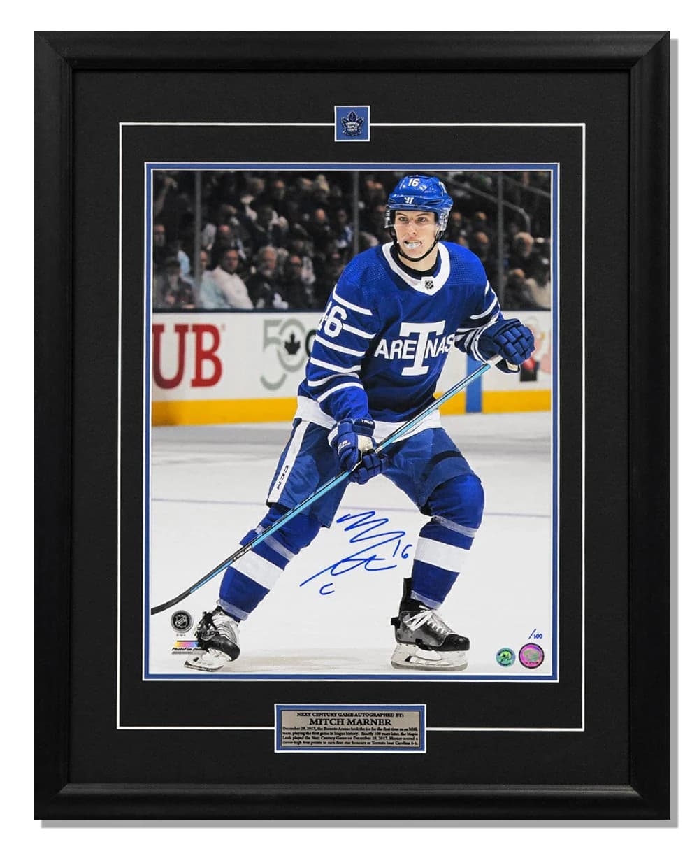 Mitch Marner Signed Toronto Arenas Next Century Game 26x32 Frame #/100 Mitch Marner Other 26x32-toronto-arenas-next-century-game-frame, supplier stock photo
