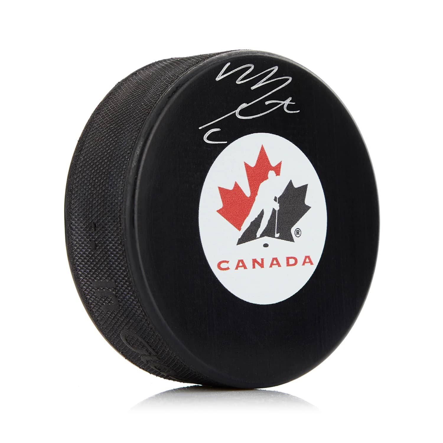Mitch Marner Autographed Team Canada Hockey Puck Mitch Marner Puck team-canada-hockey, supplier stock photo