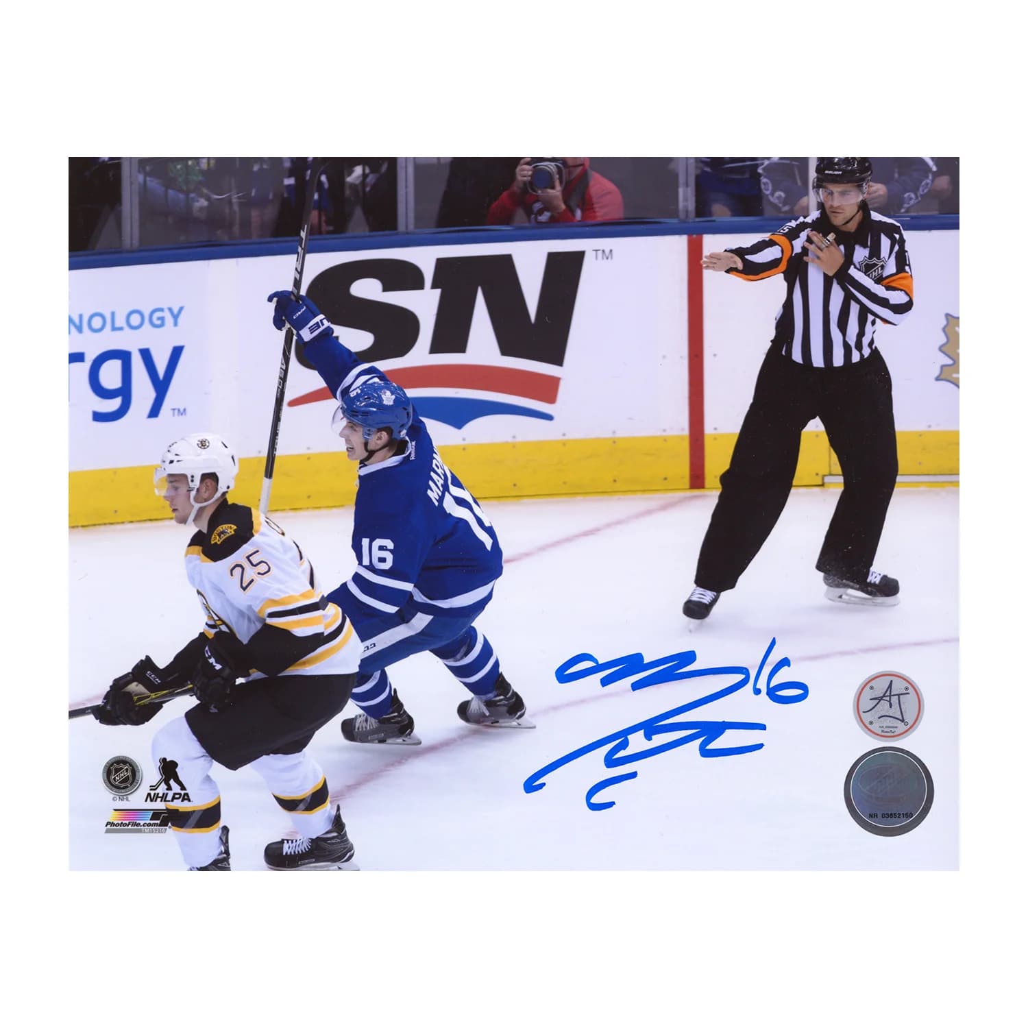 Mitch Marner Autographed Toronto Maple Leafs Game Action 8x10 Photo Mitch Marner Photo 8x10-game-action, Toronto Maple Leafs, supplier stock photo