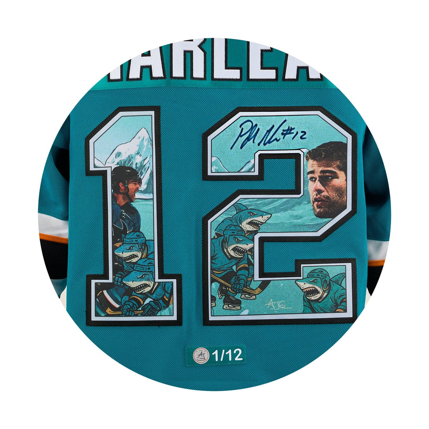 Patrick Marleau Signed San Jose Sharks Comic Book Art Jersey #1/12 Patrick Marleau Jersey patrick-marleau-san-jose-sharks-comic, San Jose Sharks, view 3, supplier stock photo
