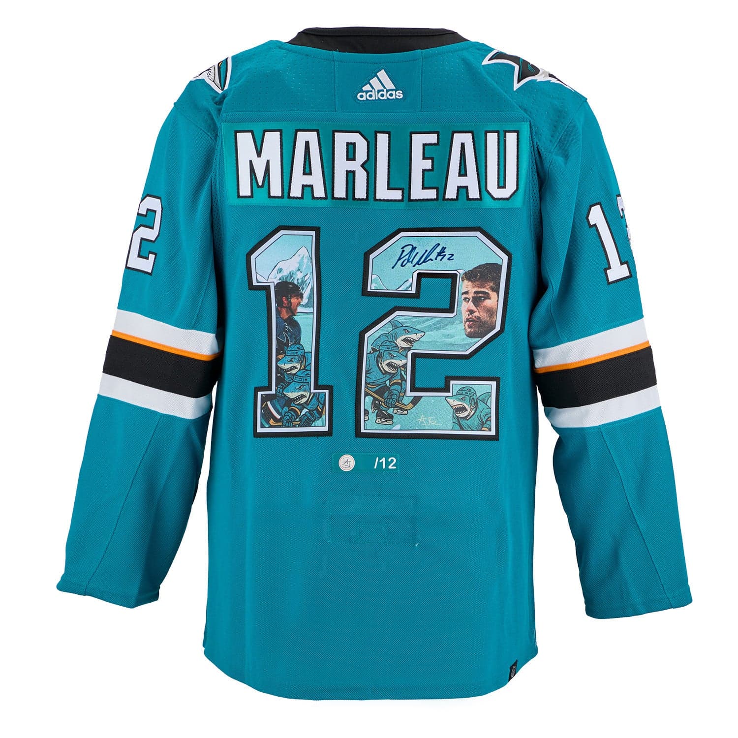 Patrick Marleau Signed San Jose Sharks Comic Book Art Jersey #/12 Patrick Marleau Jersey patrick-marleau-san-jose-sharks-comic, San Jose Sharks, supplier stock photo