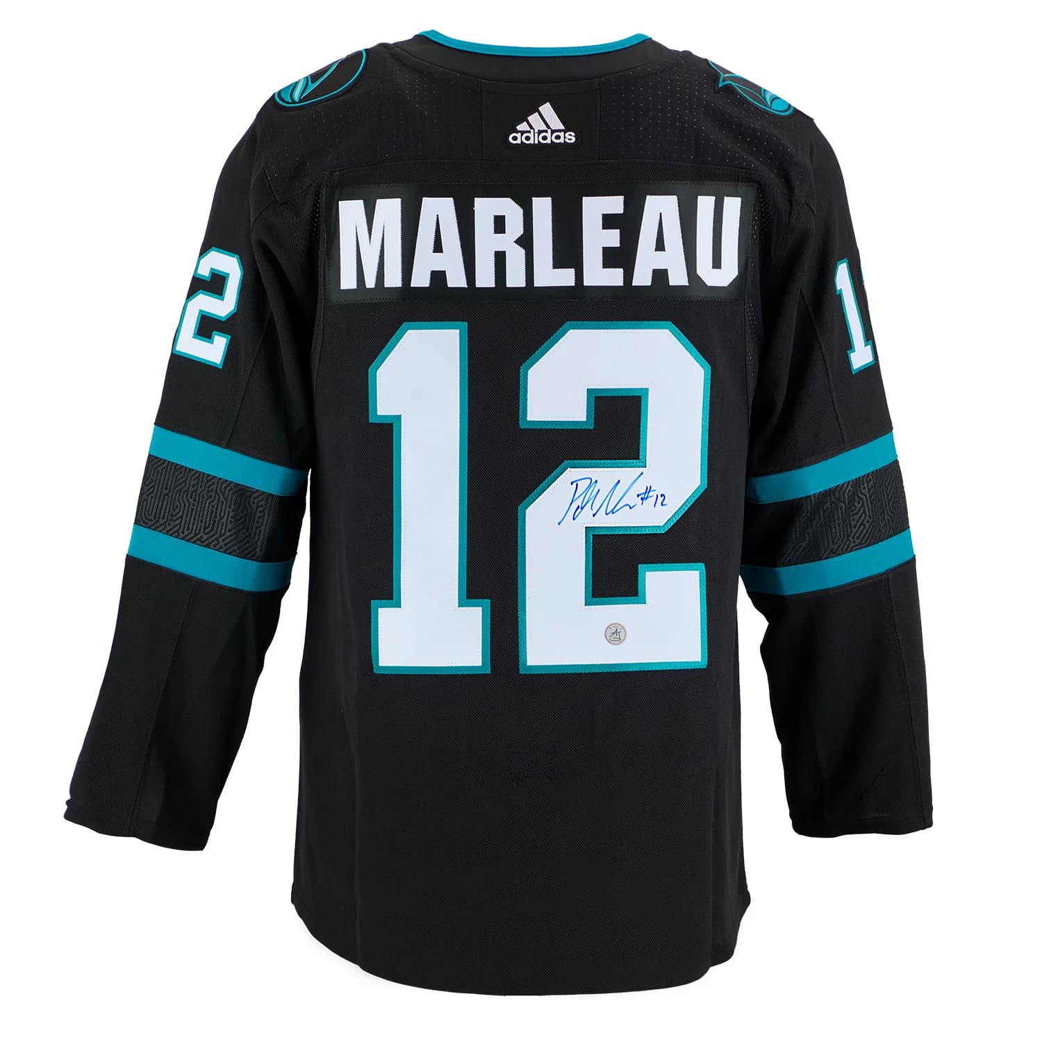Patrick Marleau Autographed San Jose Sharks Alternate Black adidas Jersey Patrick Marleau Jersey alternate-black-adidas, San Jose Sharks, supplier stock photo