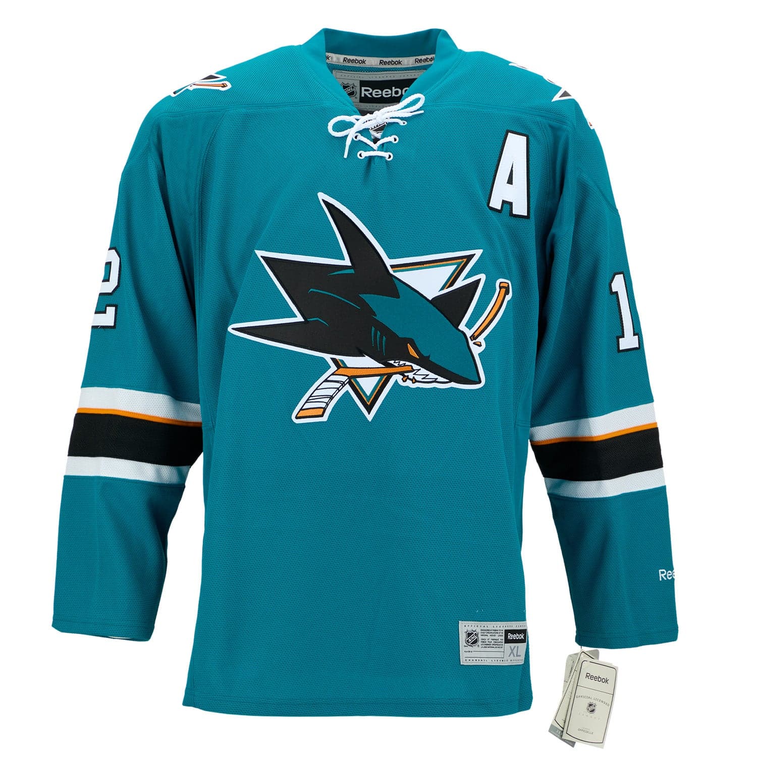 Patrick Marleau Signed San Jose Sharks Vintage Reebok Jersey Patrick Marleau Jersey patrick-marleau-san-jose-sharks-vintage, San Jose Sharks, view 2, supplier stock photo