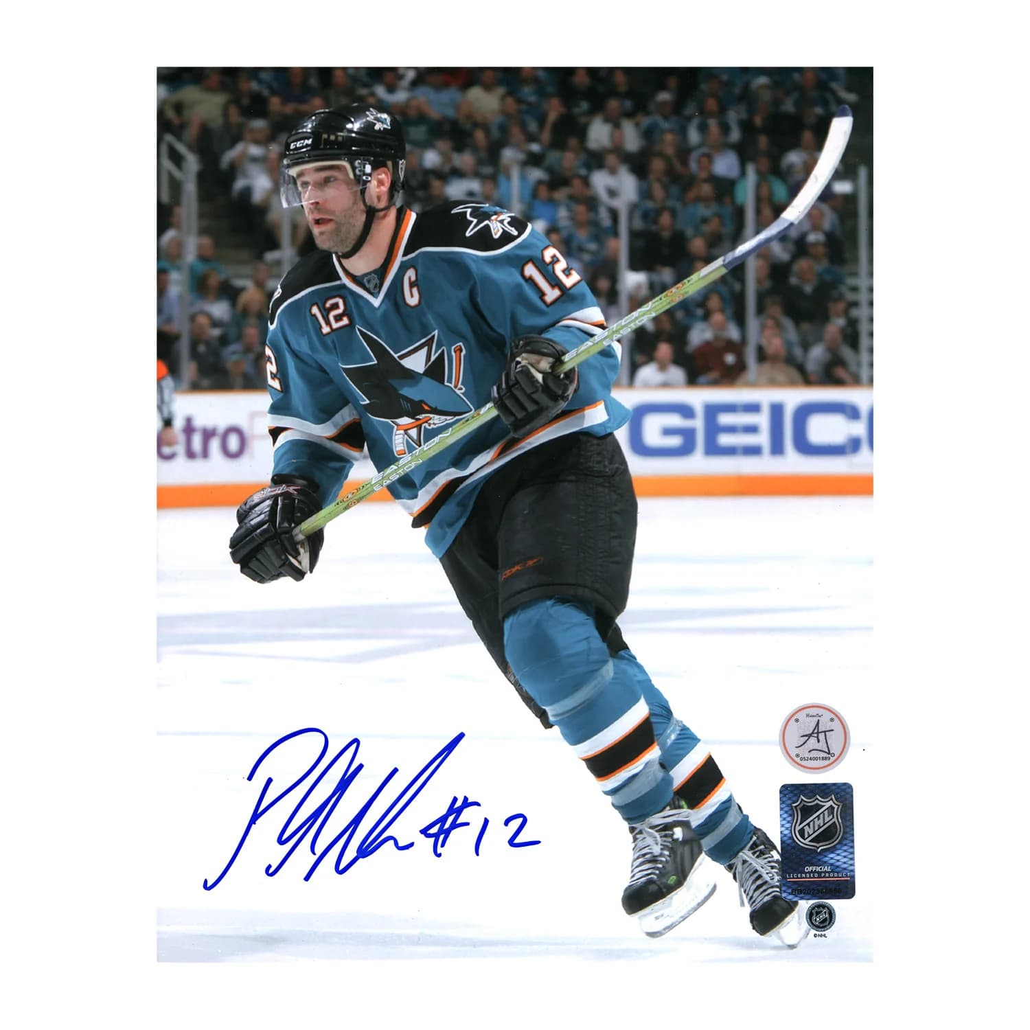 Patrick Marleau Autographed San Jose Sharks Captain 8x10 Photo Patrick Marleau Photo 8x10-captain, San Jose Sharks, supplier stock photo