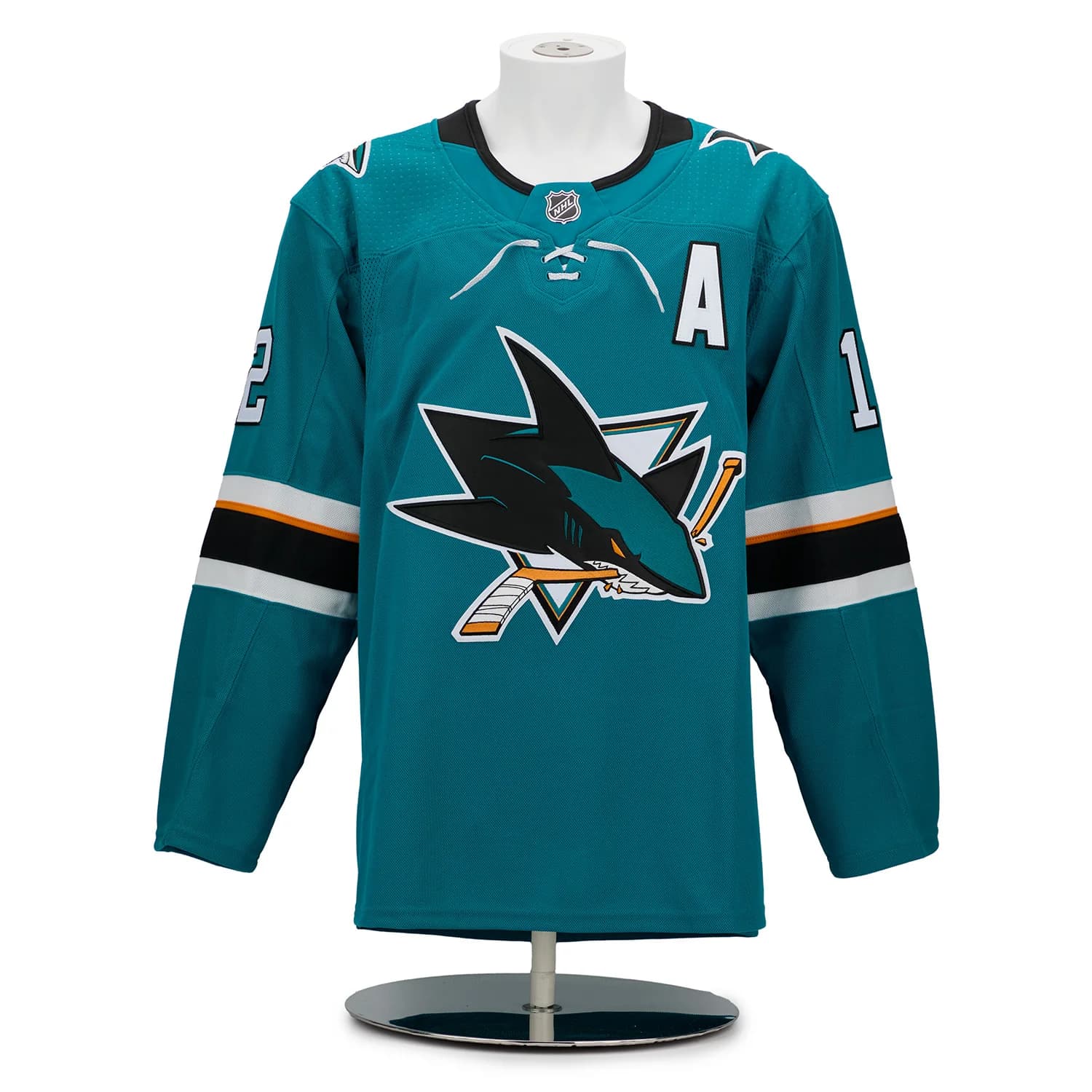 Patrick Marleau San Jose Sharks Signed & Dated Last Game adidas Jersey #12/12 Patrick Marleau Jersey patrick-marleau-san-jose-sharks-dated, San Jose Sharks, view 2, supplier stock photo