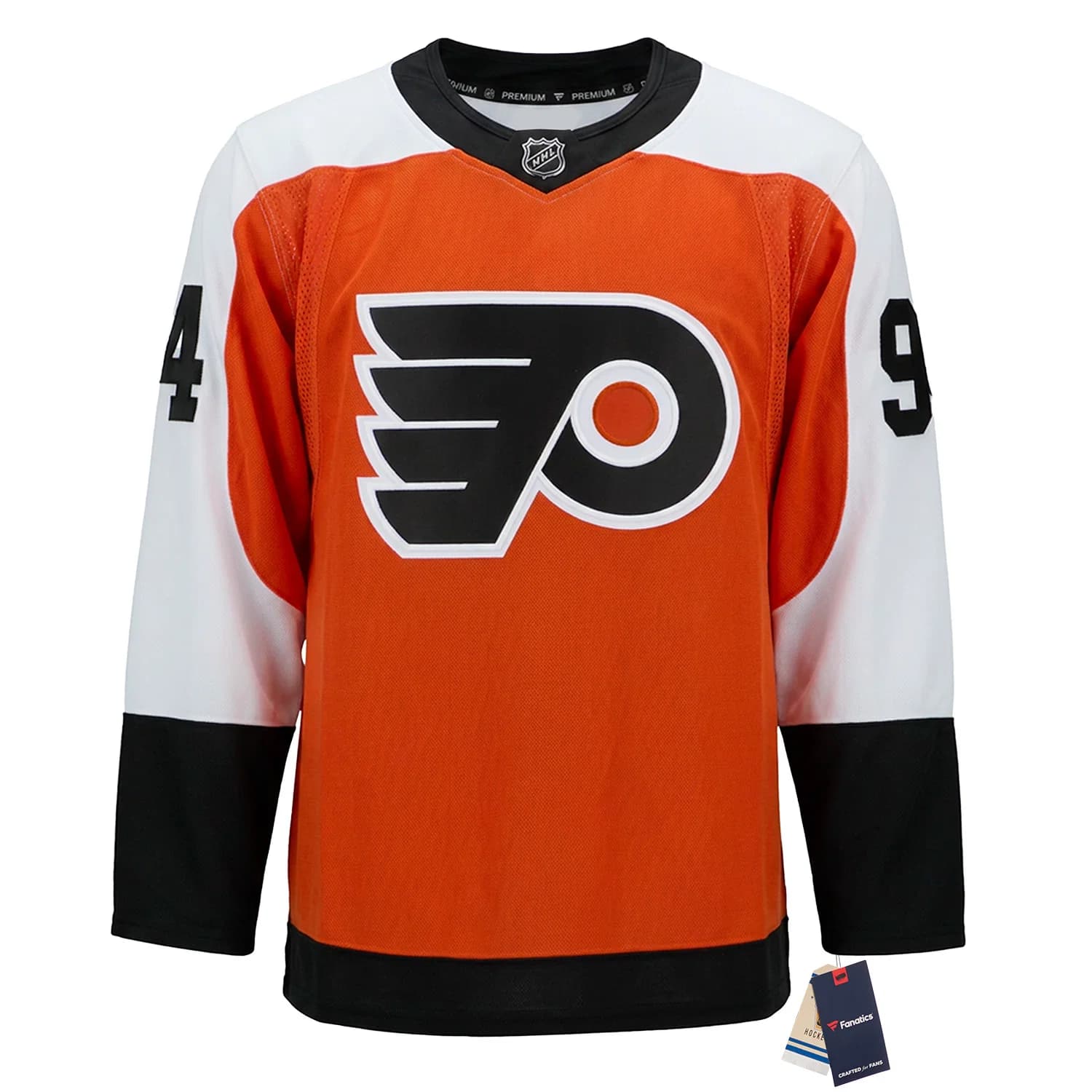 Porter Martone Signed Philadelphia Flyers Fanatics Premium Jersey Porter Martone Jersey premium, Philadelphia Flyers, view 2, supplier stock photo