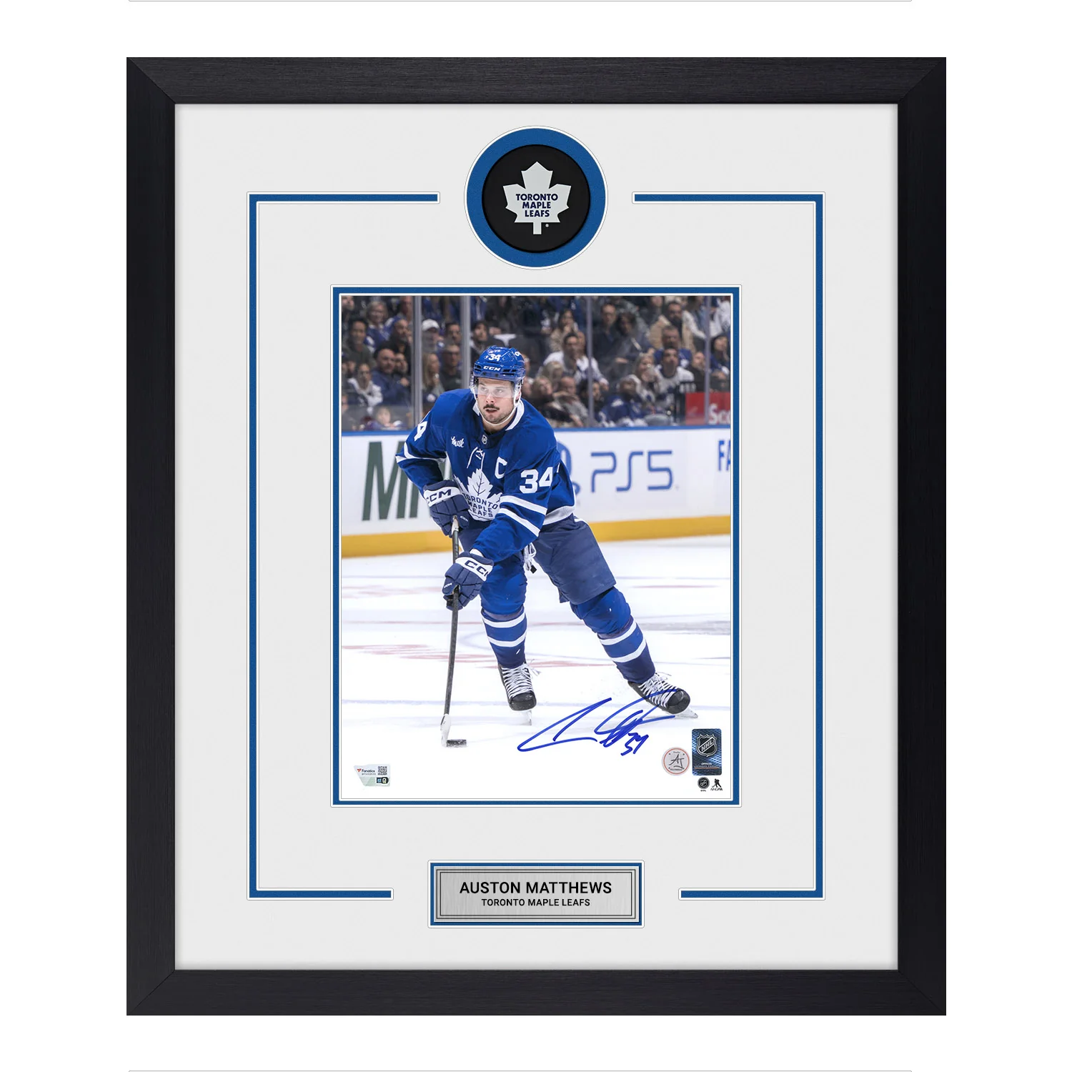 Auston Matthews Autographed Toronto Maple Leafs Puck Logo 23x27 Frame Auston Matthews Puck 23x27-auston-matthews-toronto-maple-leafs-logo, Toronto Maple Leafs, supplier stock photo