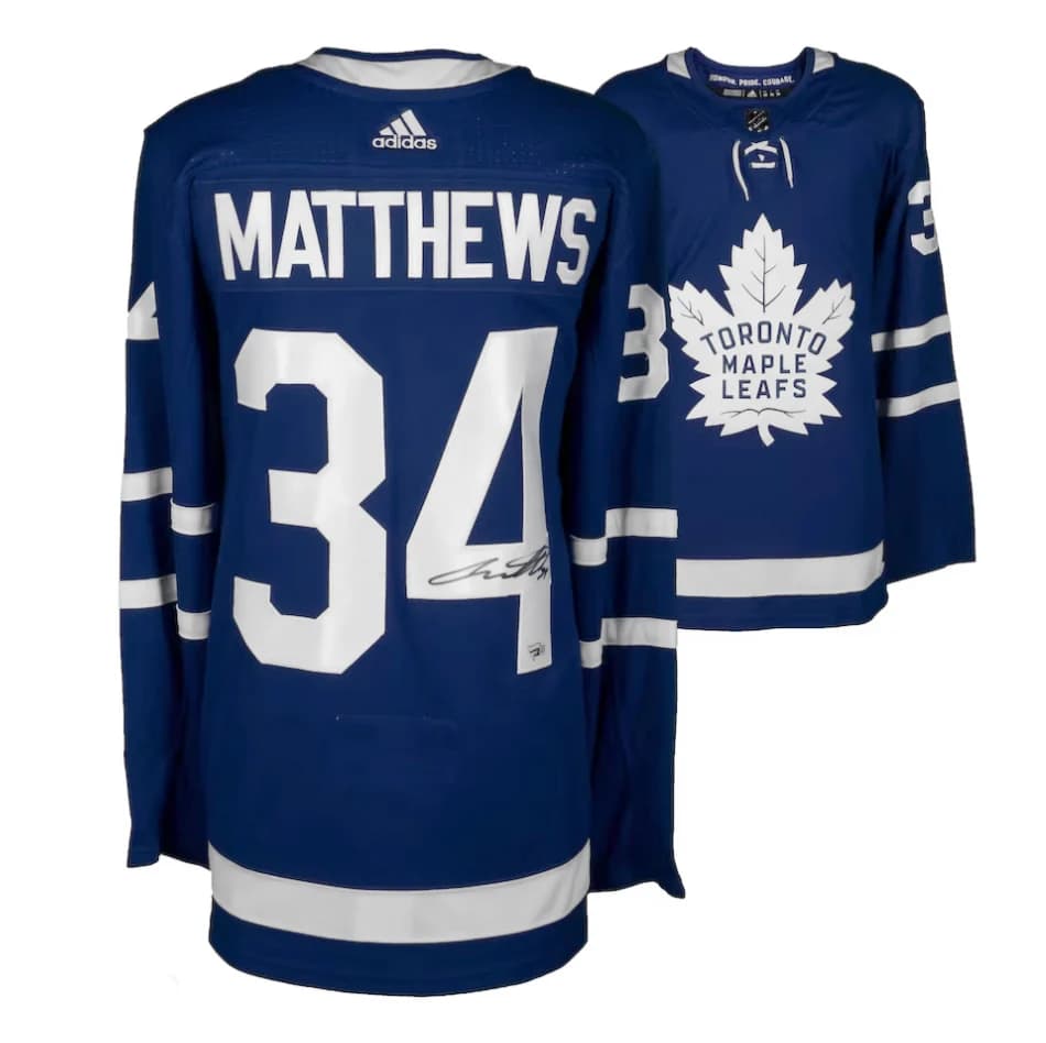 Auston Matthews Autographed Toronto Maple Leafs adidas Jersey Auston Matthews Jersey adidas, Toronto Maple Leafs, supplier stock photo