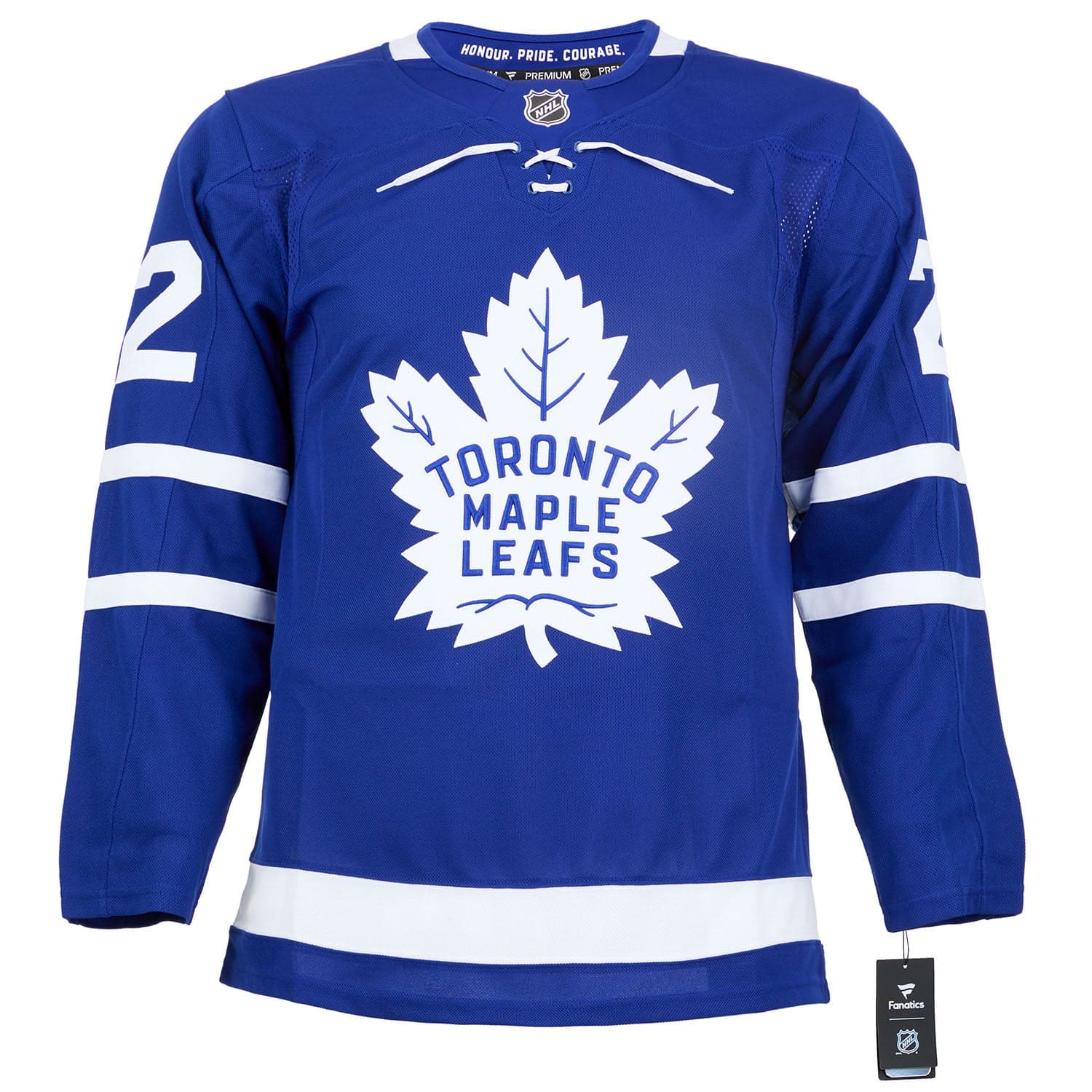 Jake McCabe Autographed Toronto Maple Leafs Fanatics Premium Jersey Jake McCabe Jersey premium, Toronto Maple Leafs, view 2, supplier stock photo