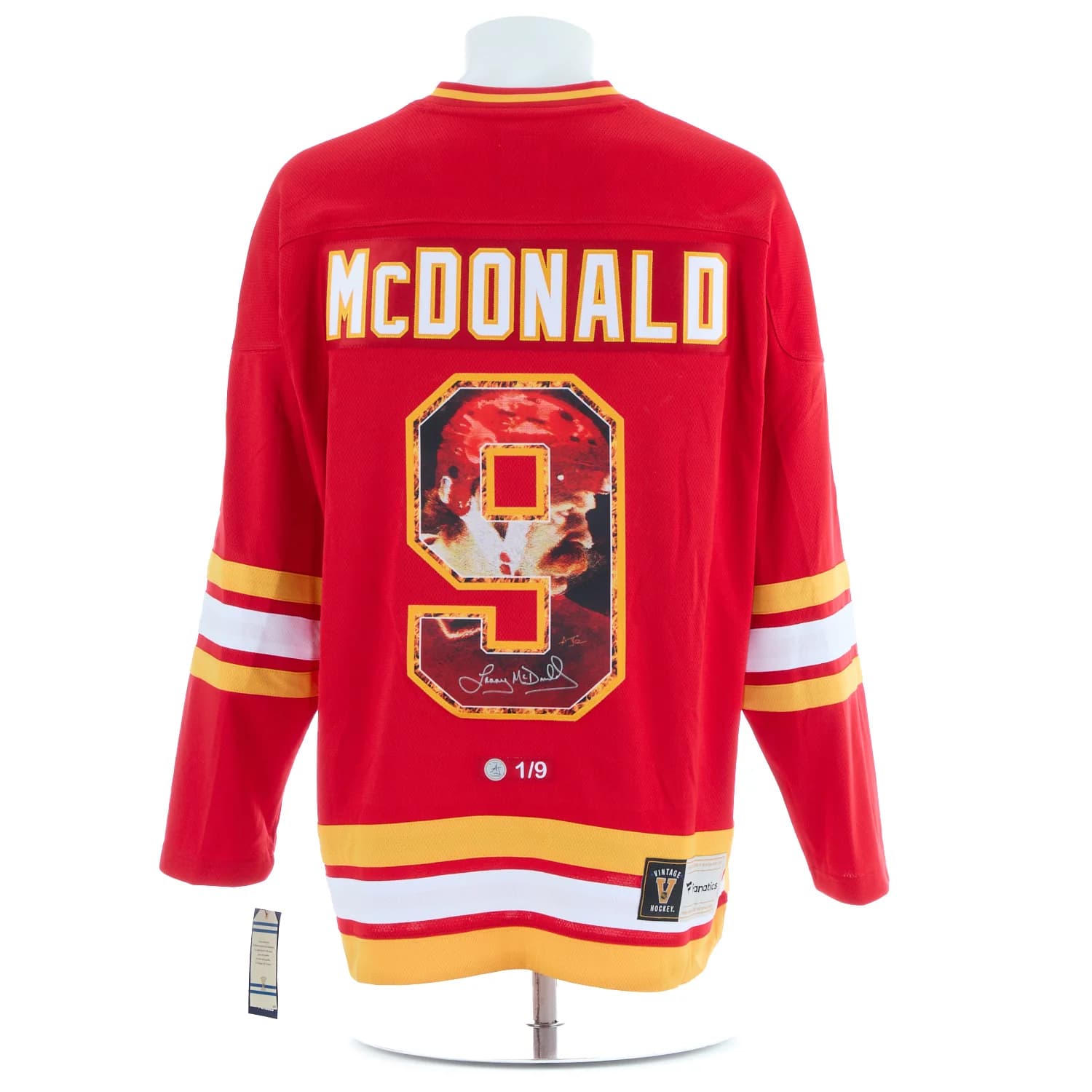 Lanny McDonald Signed Calgary Flames Legend Profile Art Jersey #1/9 Lanny McDonald Jersey lanny-mcdonald-calgary-flames-legend-profile, Calgary Flames, supplier stock photo