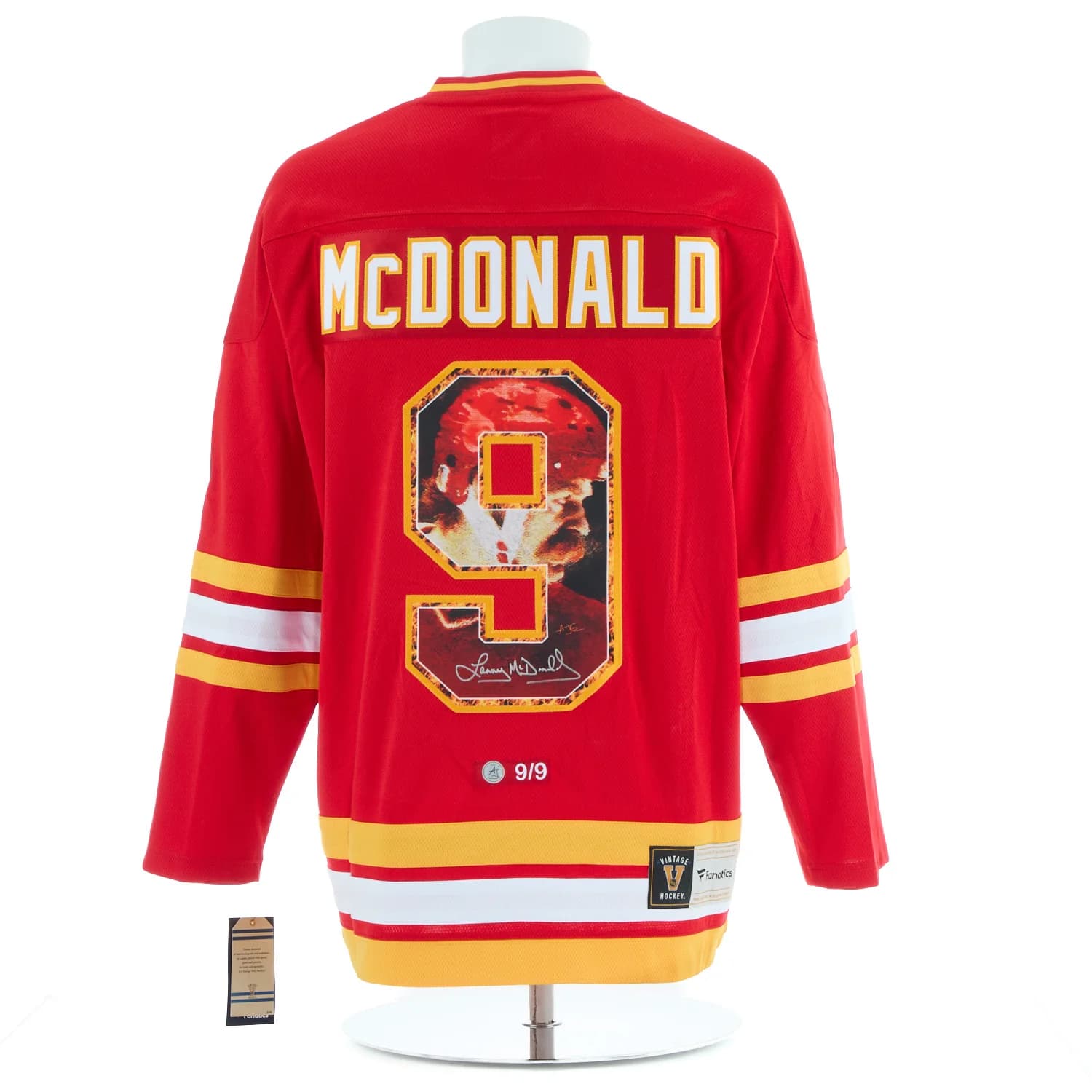 Lanny McDonald Signed Calgary Flames Legend Profile Art Jersey #9/9 Lanny McDonald Jersey lanny-mcdonald-calgary-flames-legend-profile, Calgary Flames, supplier stock photo