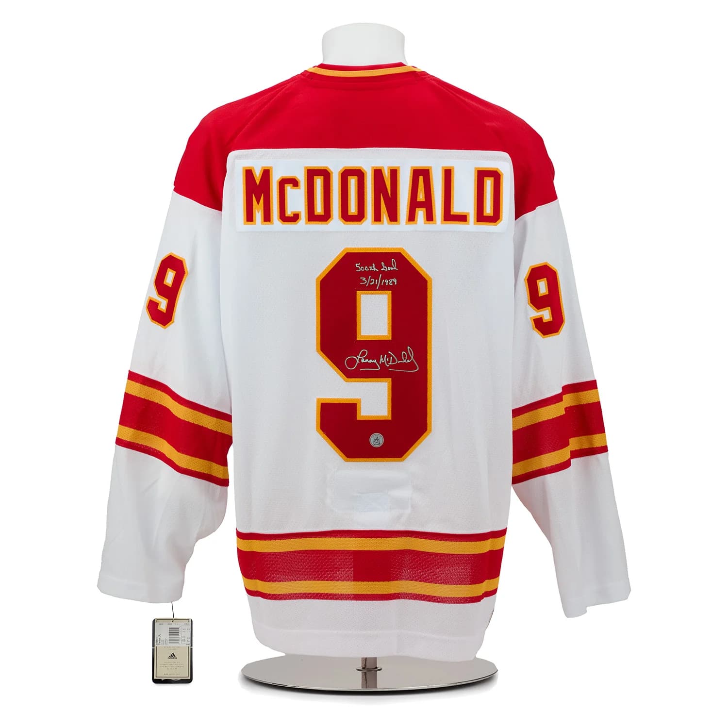 Lanny McDonald Signed & Dated Calgary Flames Team Classic adidas Jersey Lanny McDonald Jersey lanny-mcdonald-dated-calgary-flames-team, Calgary Flames, supplier stock photo