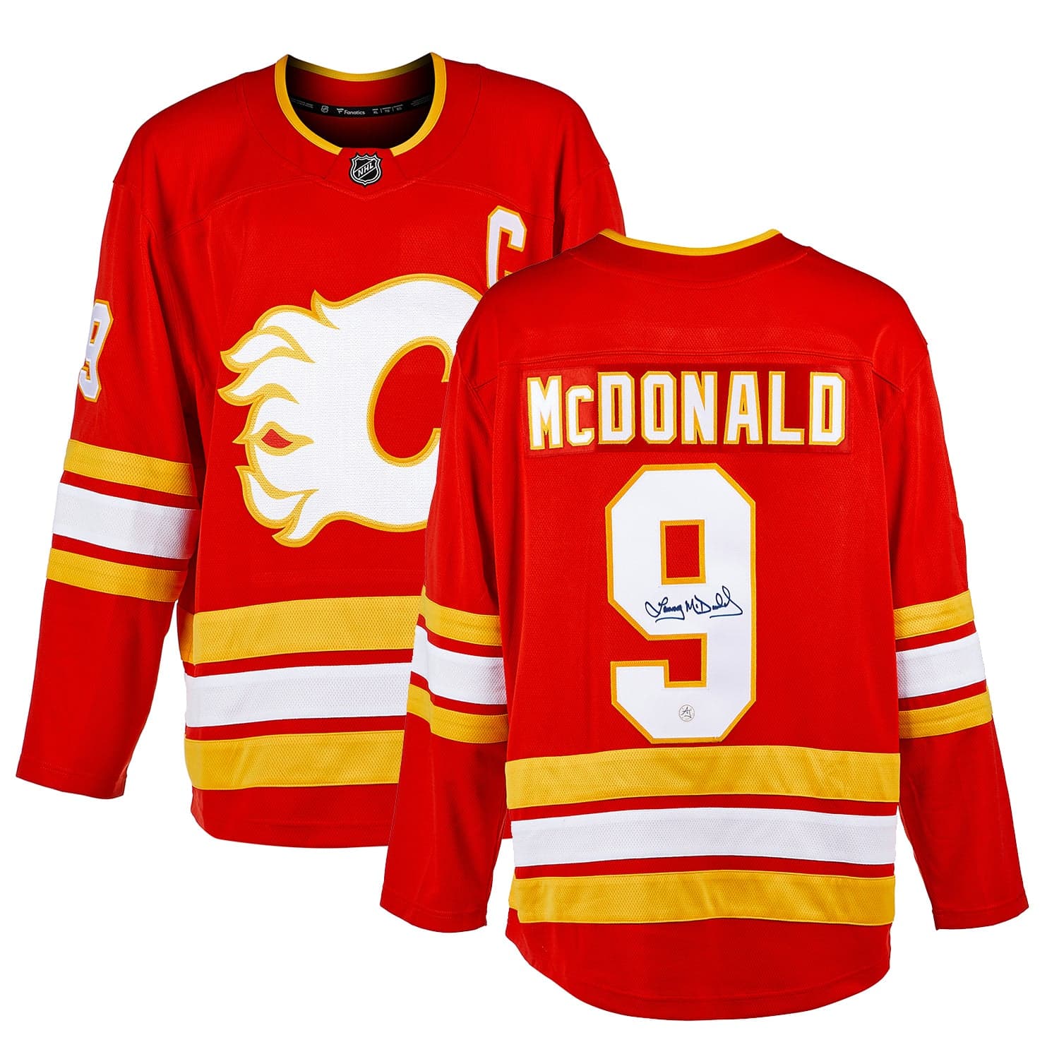 Lanny McDonald Autographed Calgary Flames Fanatics Breakaway Jersey Lanny McDonald Jersey breakaway, Calgary Flames, view 3, supplier stock photo