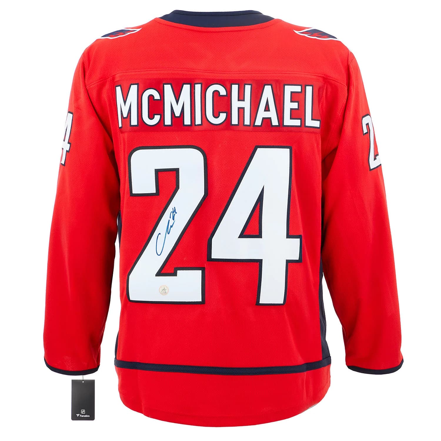 Connor McMichael Signed Washington Capitals Fanatics Breakaway Jersey Connor McMichael Jersey breakaway, Washington Capitals, supplier stock photo