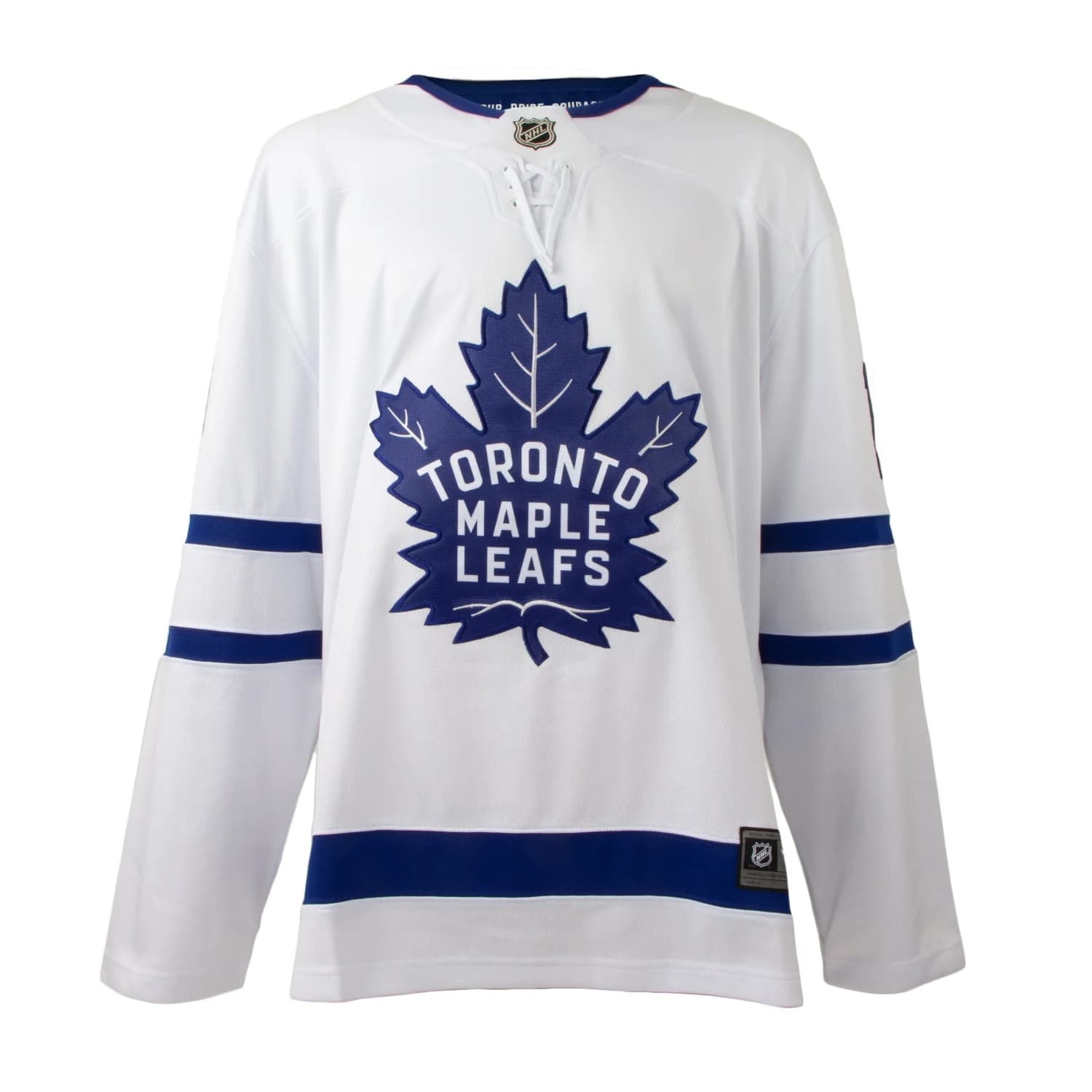 Howie Meeker Signed Toronto Maple Leafs White Fanatics Breakaway Jersey Howie Meeker Jersey white-breakaway, Toronto Maple Leafs, view 2, supplier stock photo