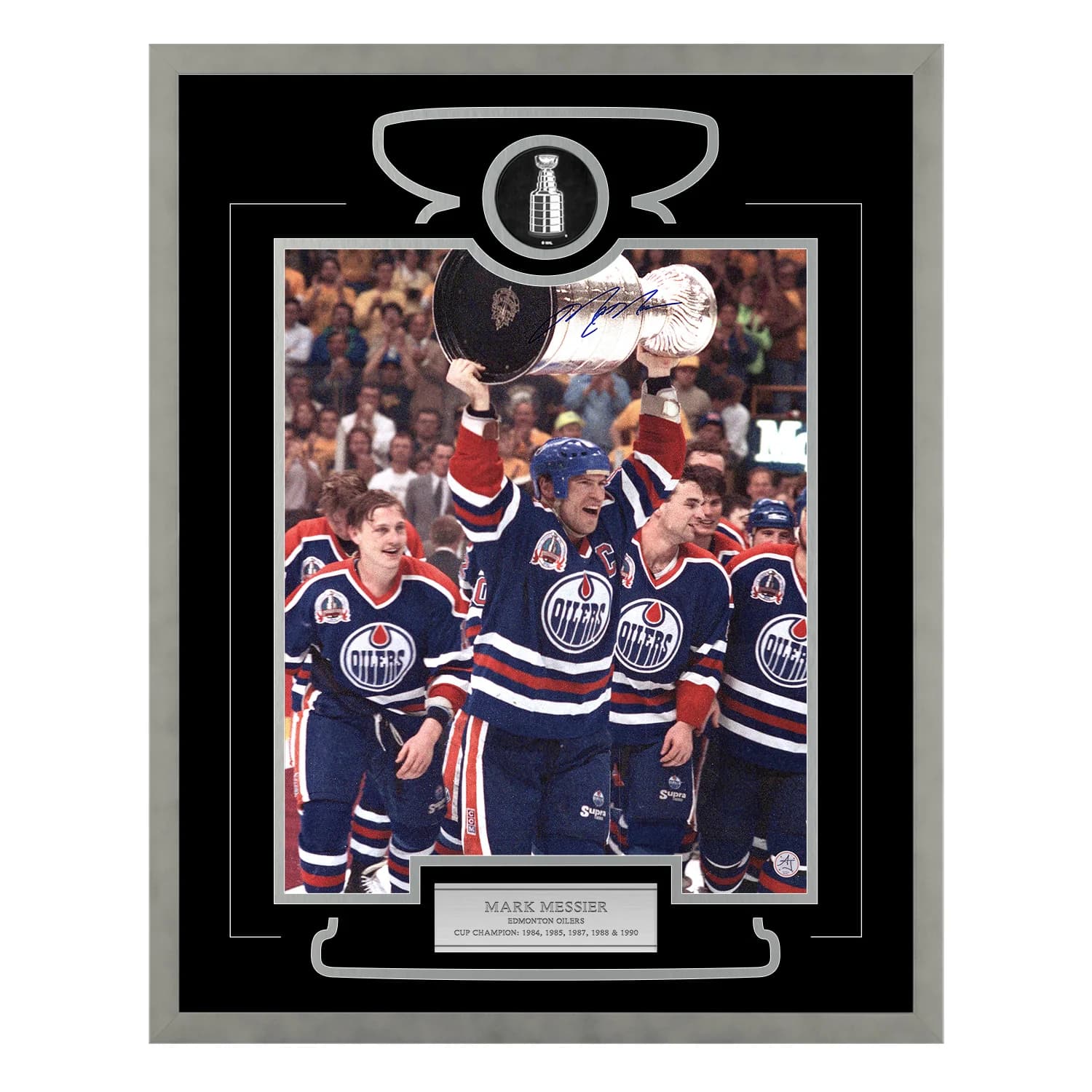 Mark Messier Signed Edmonton Oilers Cup Champion 26x32 Frame Mark Messier Other 26x32-cup-champion-frame, Edmonton Oilers, supplier stock photo