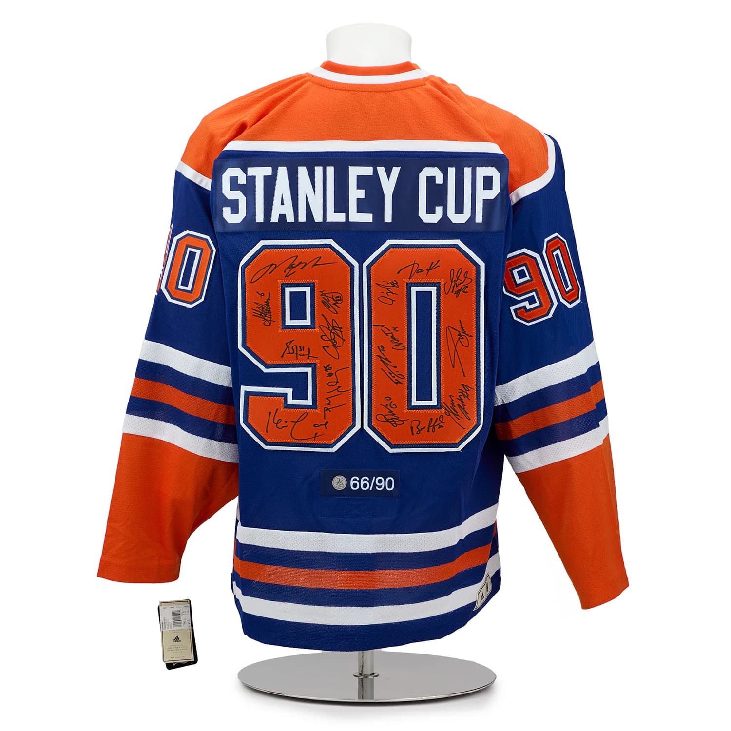 Edmonton Oilers 16 Player Team Signed 1990 Stanley Cup Classic Jersey #66/90 Jersey 16-player-team-1990-stanley-cup, Edmonton Oilers, supplier stock photo