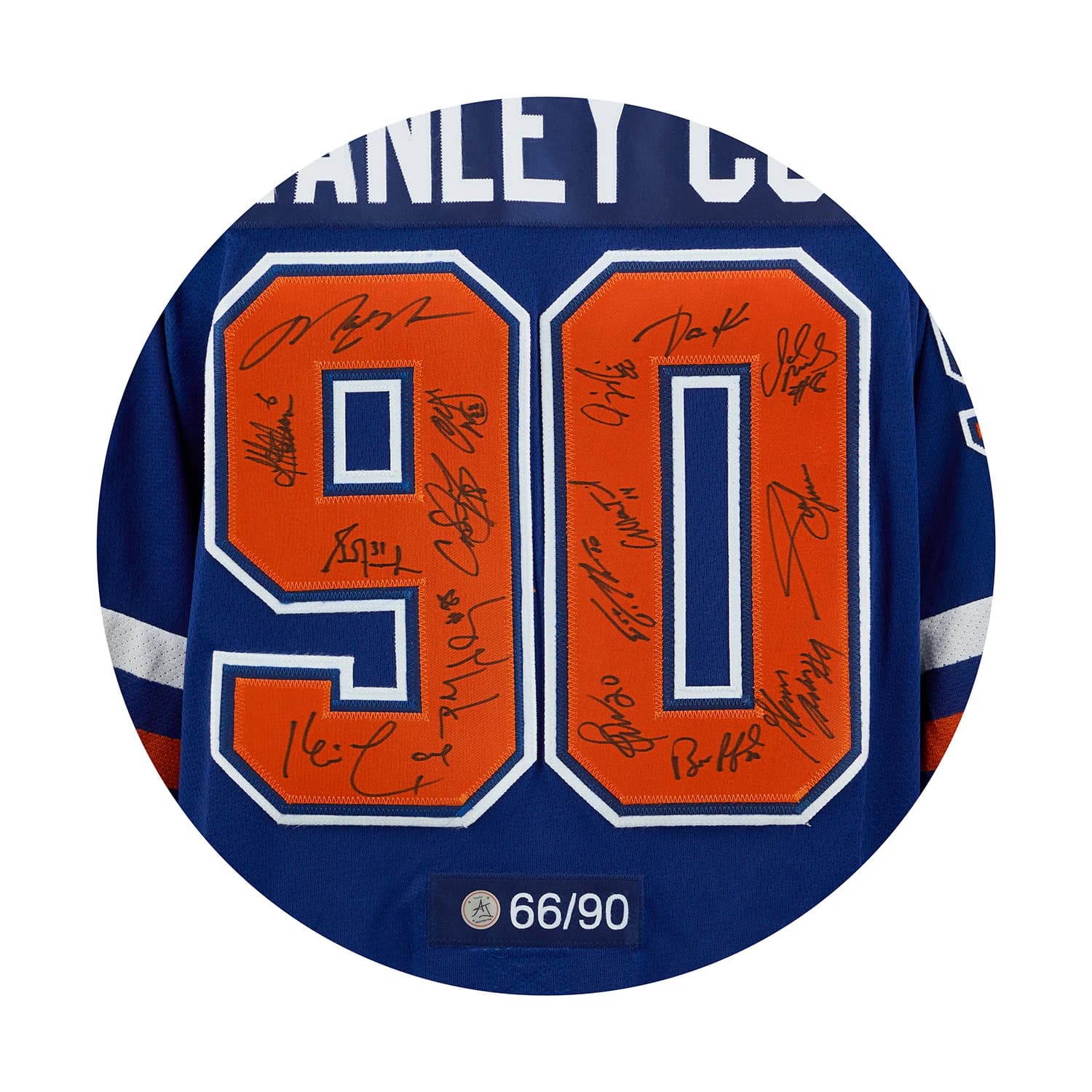 Edmonton Oilers 16 Player Team Signed 1990 Stanley Cup Classic Jersey #66/90 Jersey 16-player-team-1990-stanley-cup, Edmonton Oilers, view 3, supplier stock photo