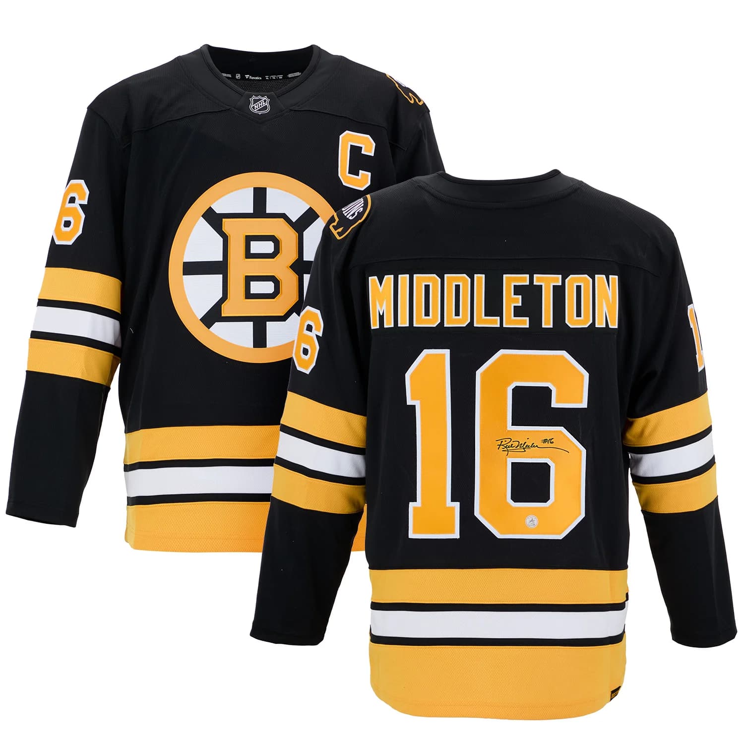 Rick Middleton Signed Boston Bruins Fanatics Breakaway Jersey Rick Middleton Jersey breakaway, Boston Bruins, view 3, supplier stock photo