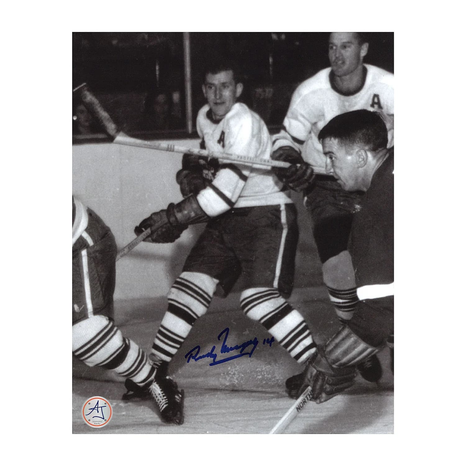 Rudy Migay Autographed Toronto Maple Leafs Black and White 8x10 Photo Rudy Migay Photo 8x10-black-white, Toronto Maple Leafs, supplier stock photo