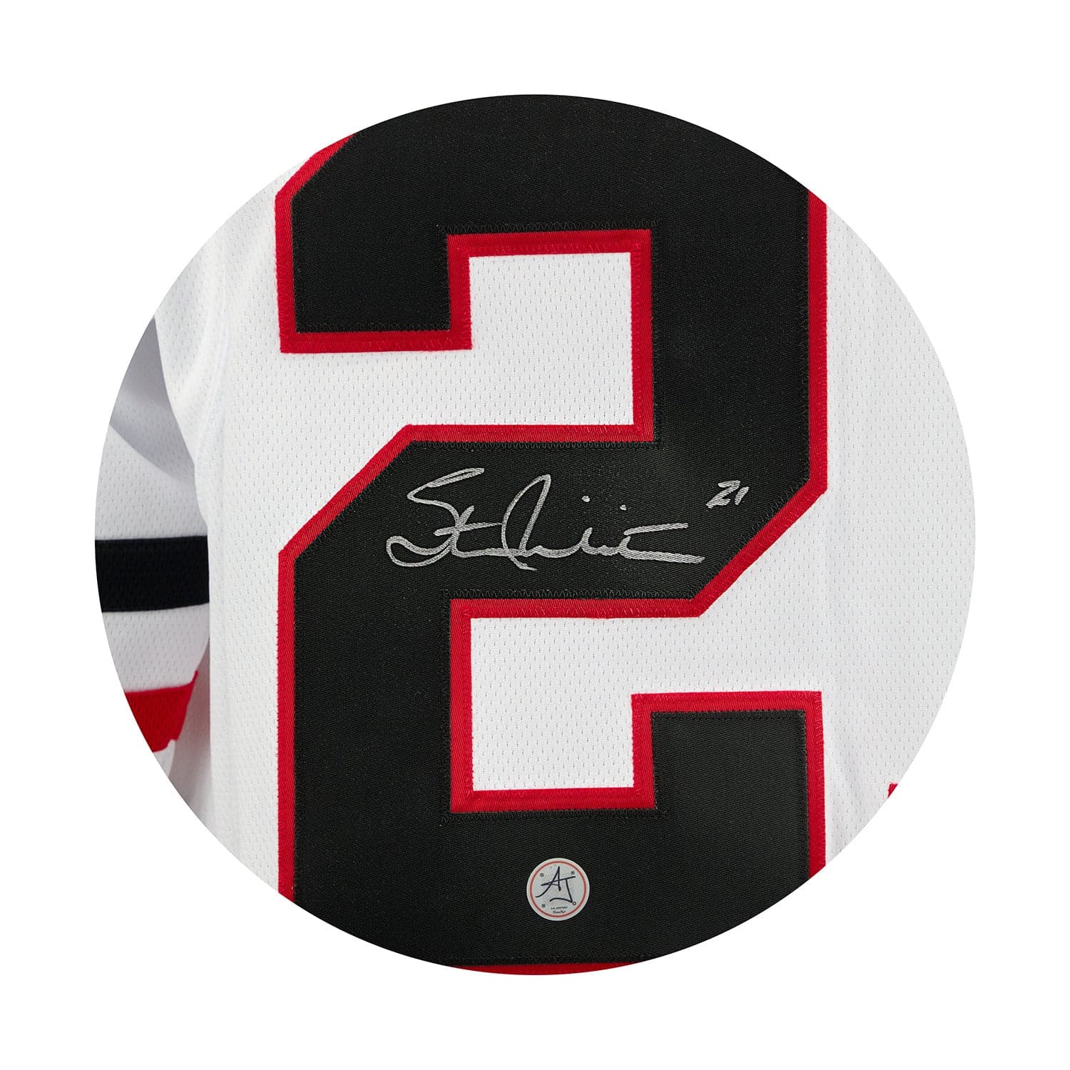 Stan Mikita Autographed Chicago Blackhawks White Fanatics Breakaway Jersey Stan Mikita Jersey stan-mikita-white-breakaway, Chicago Blackhawks, view 3, supplier stock photo