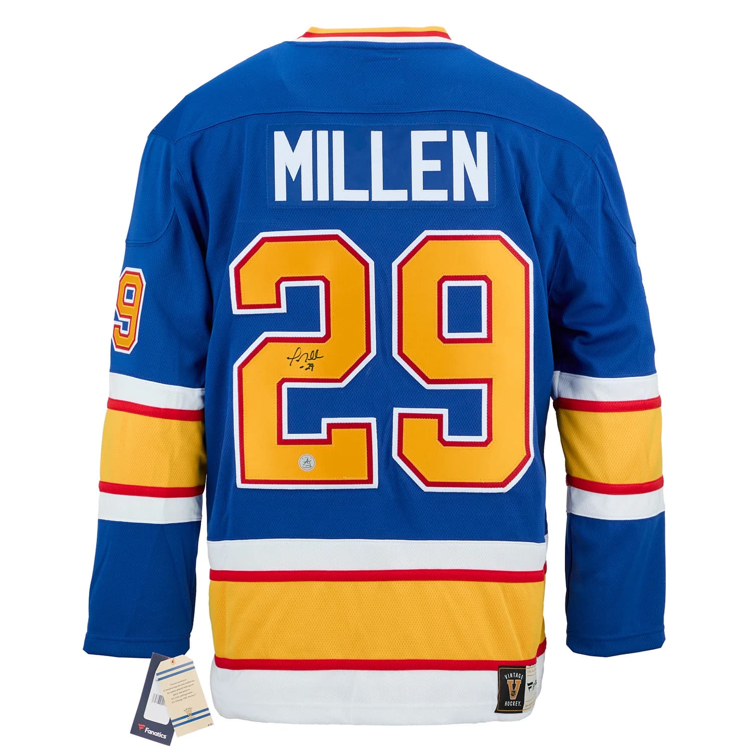 Greg Millen Autographed St Louis Blues Fanatics Throwback Jersey Greg Millen Jersey throwback, St. Louis Blues, supplier stock photo