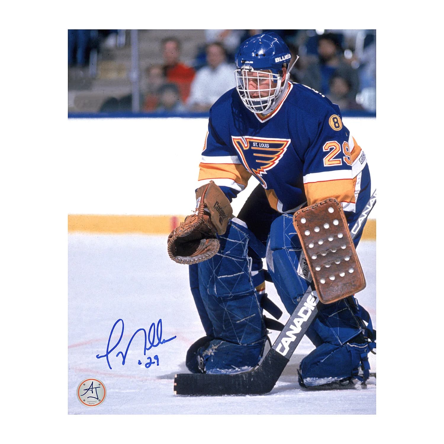 Greg Millen Autographed St Louis Blues Goalie 8x10 Photo Greg Millen Photo 8x10-goalie, St. Louis Blues, supplier stock photo