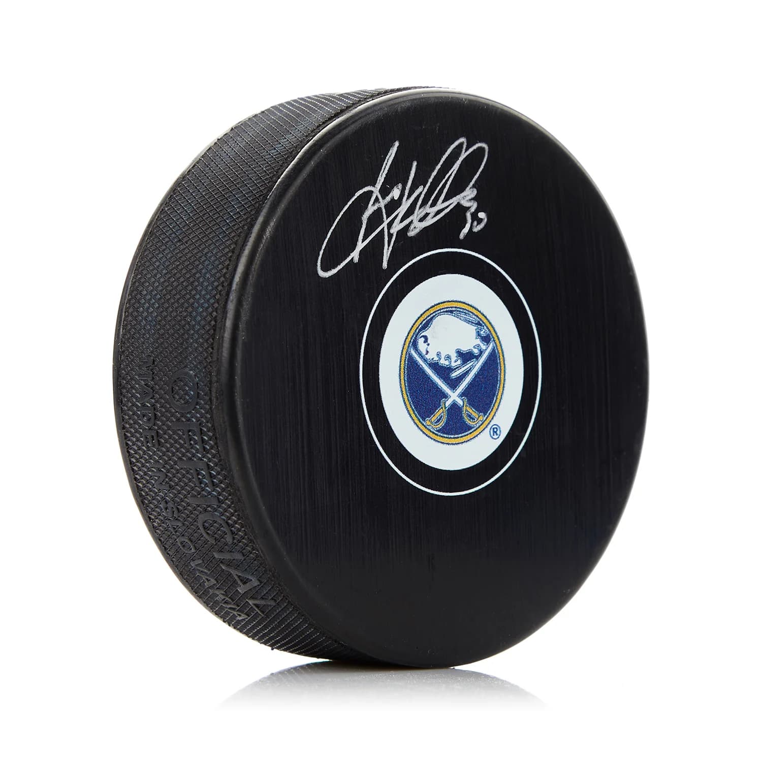 Ryan Miller Buffalo Sabres Autographed Hockey Puck Ryan Miller Puck hockey, Buffalo Sabres, supplier stock photo
