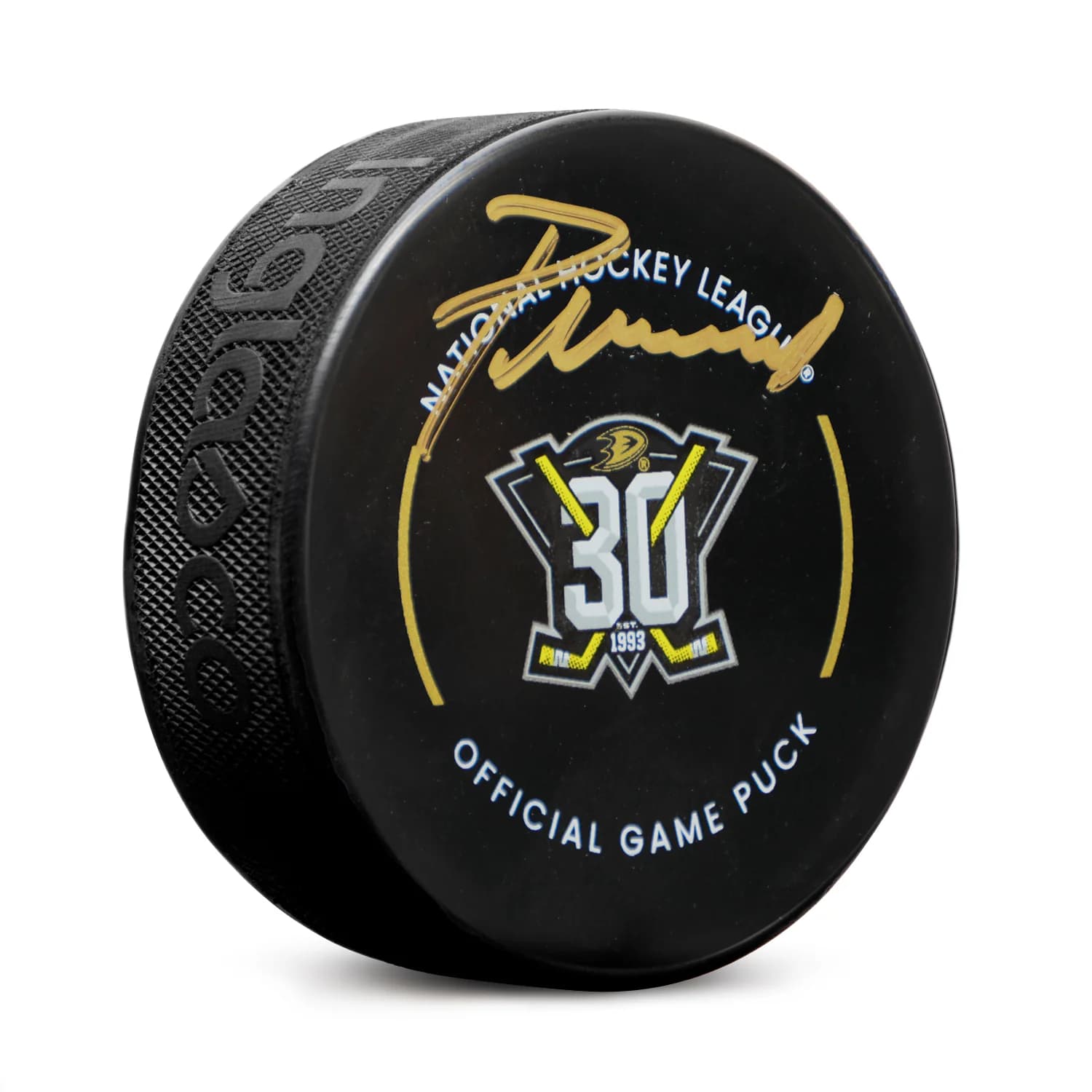 Pavel Mintyukov Signed Anaheim Ducks Rookie Logo Official Game Puck Pavel Mintyukov Puck rookie-logo-game, Anaheim Ducks, supplier stock photo