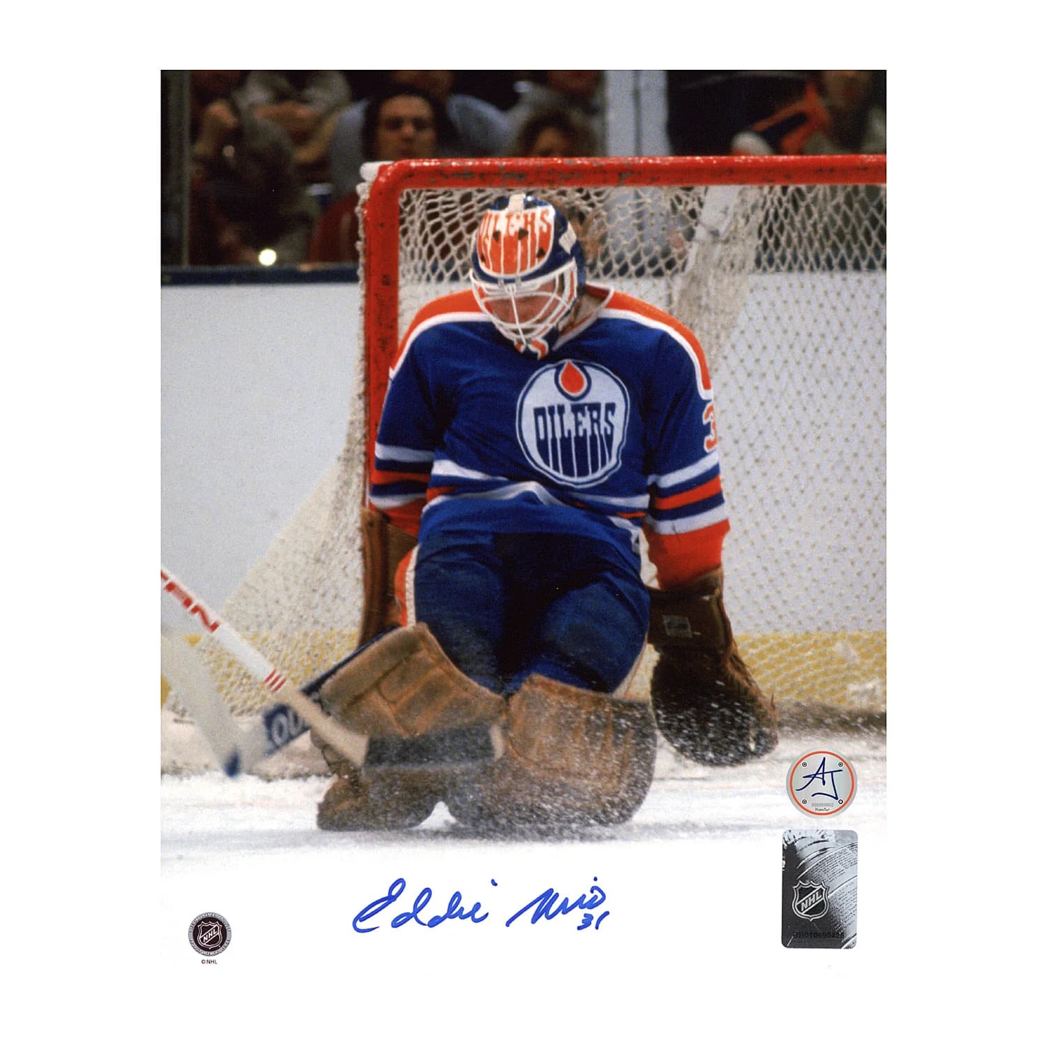 Eddie Mio Edmonton Oilers Autographed Hockey Goalie 8x10 Photo Eddie Mio Photo 8x10-hockey-goalie, Edmonton Oilers, supplier stock photo