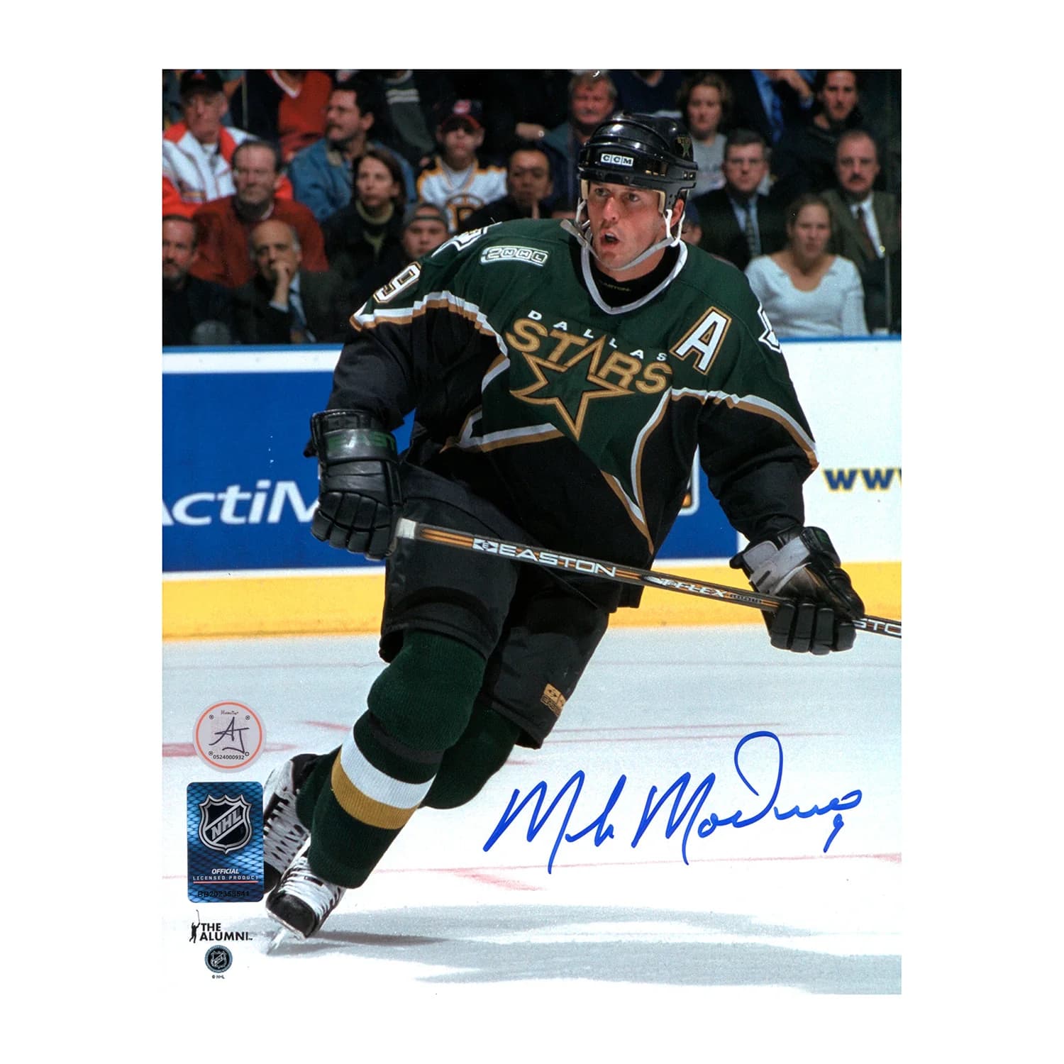Mike Modano Autographed Dallas Stars Game Action 8x10 Photo Mike Modano Photo 8x10-game-action, Dallas Stars, supplier stock photo