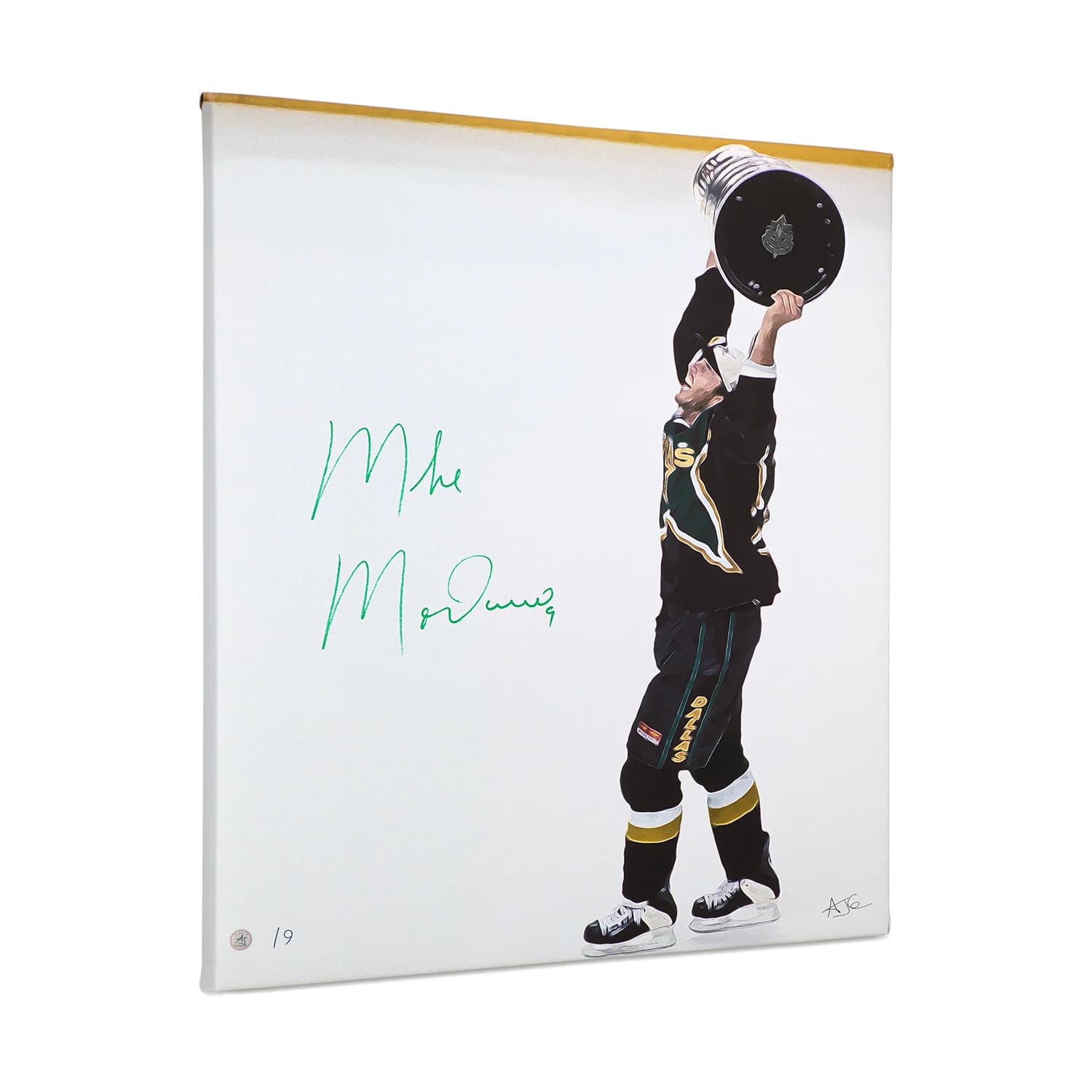 Mike Modano Autographed Dallas Stanley Cup 26x32 Art Canvas #/9 Mike Modano Canvas 26x32-dallas-stanley-cup-art-9, supplier stock photo