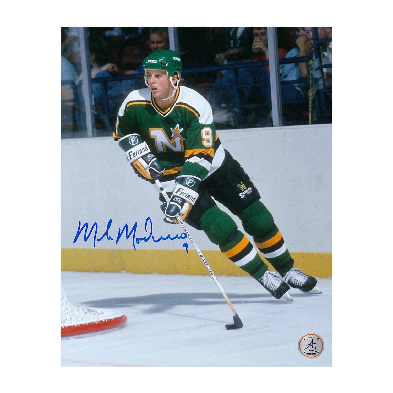 Mike Modano Autographed Minnesota North Stars Playmaker 8x10 Photo Mike Modano Photo 8x10-minnesota-north-stars-playmaker, supplier stock photo