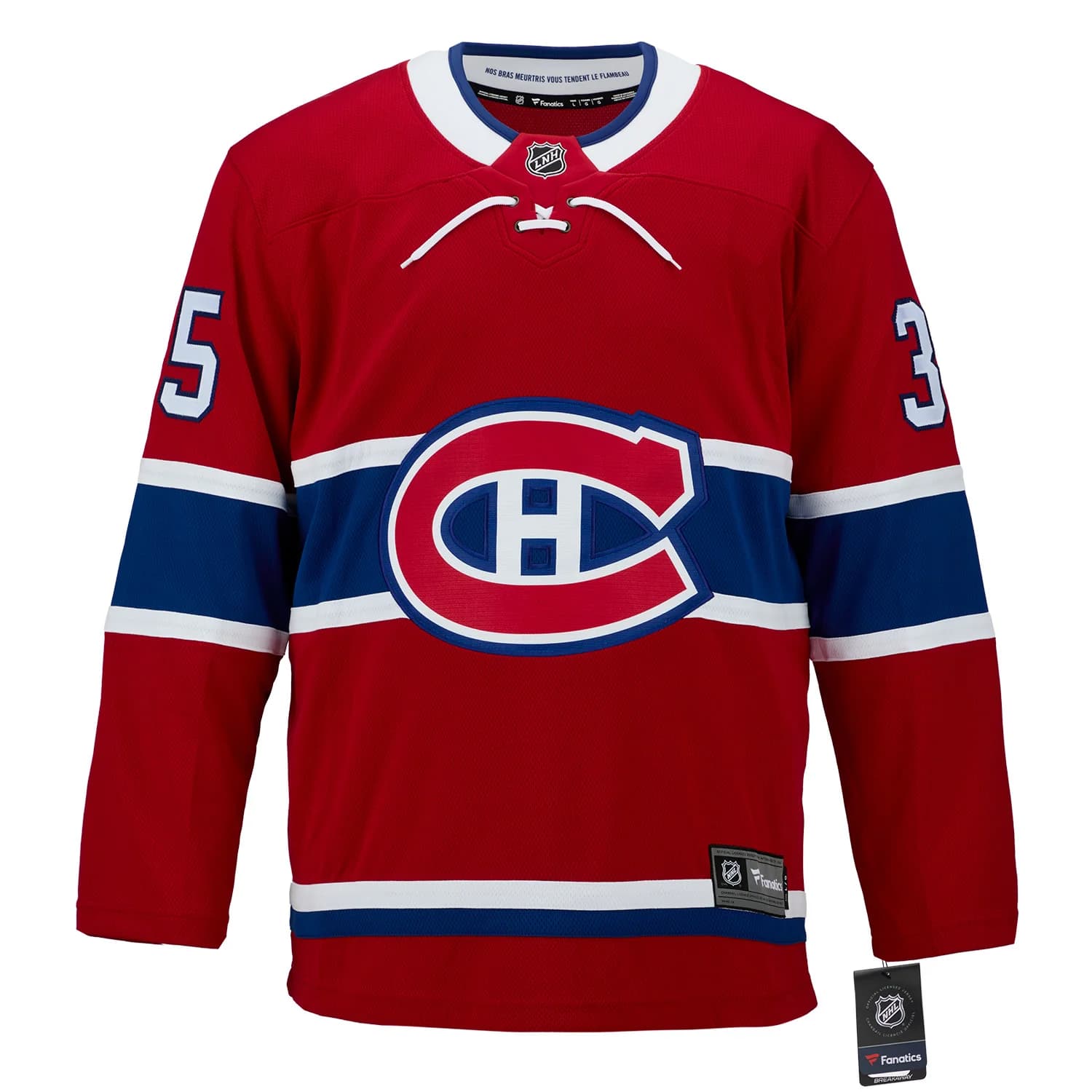 Sam Montembeault Autographed Montreal Canadiens Fanatics Breakaway Jersey Sam Montembeault Jersey breakaway, Montreal Canadiens, view 2, supplier stock photo