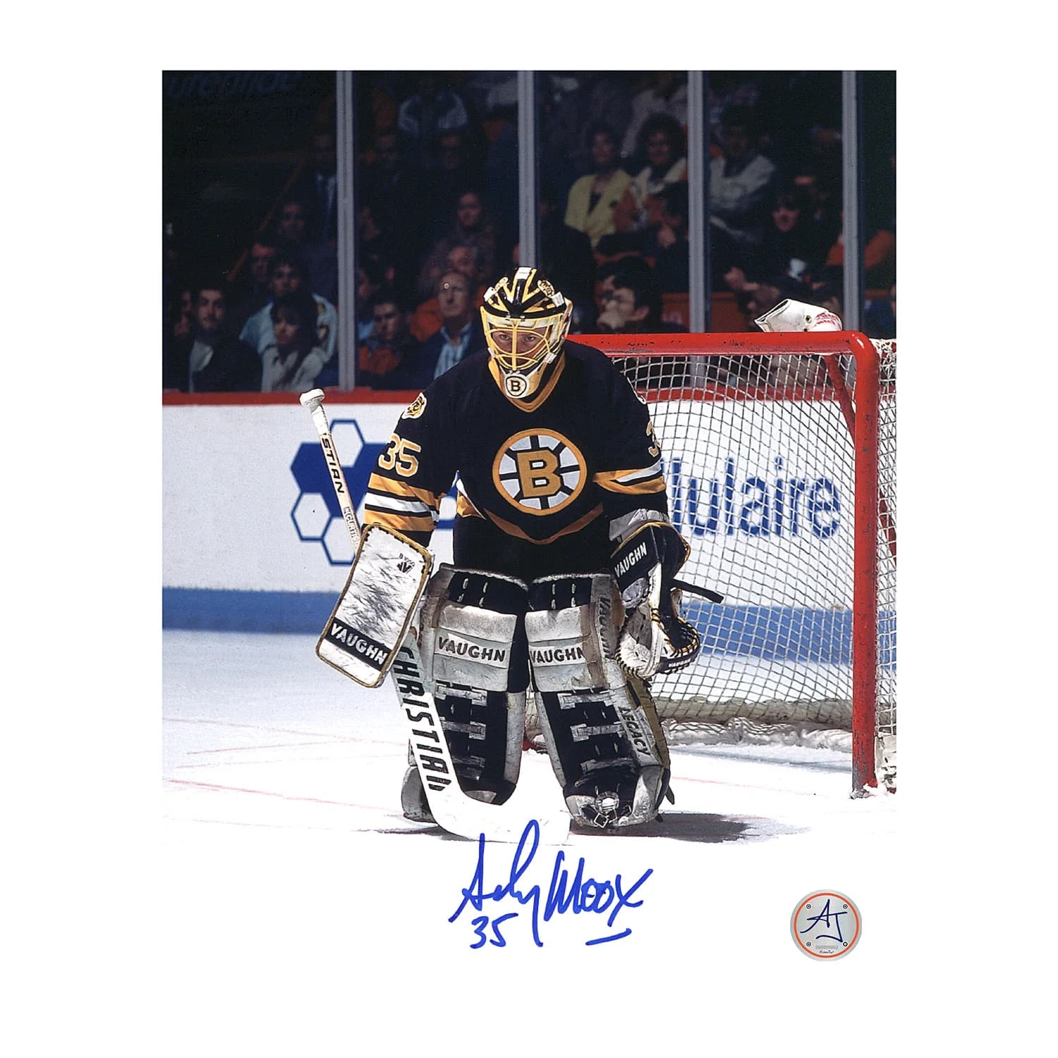 Andy Moog Autographed Boston Bruins Goalie 8x10 Photo Andy Moog Photo 8x10-goalie, Boston Bruins, supplier stock photo