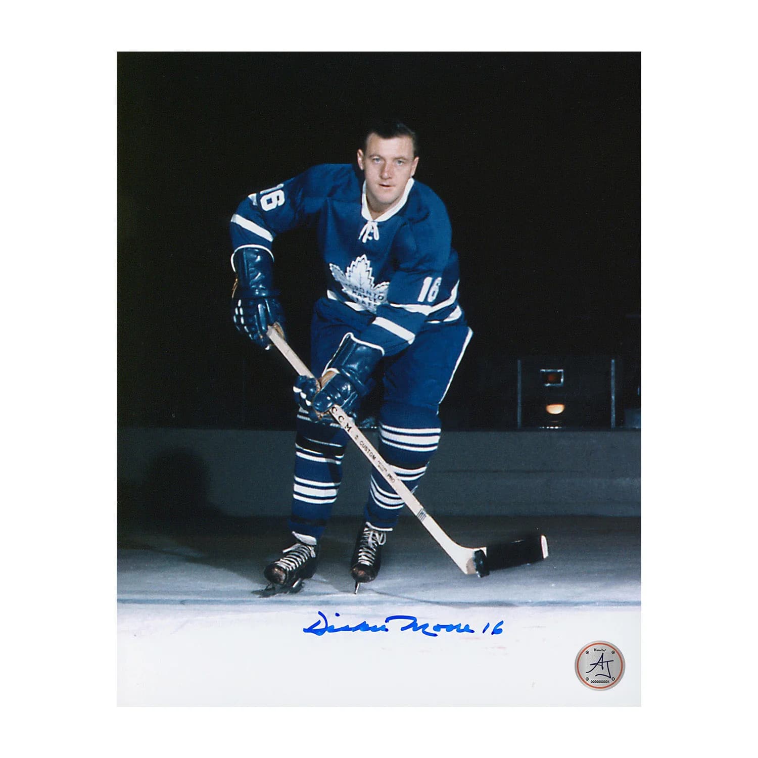 Dickie Moore Autographed Toronto Maple Leafs Hockey 8x10 Photo Dickie Moore Photo 8x10-hockey, Toronto Maple Leafs, supplier stock photo