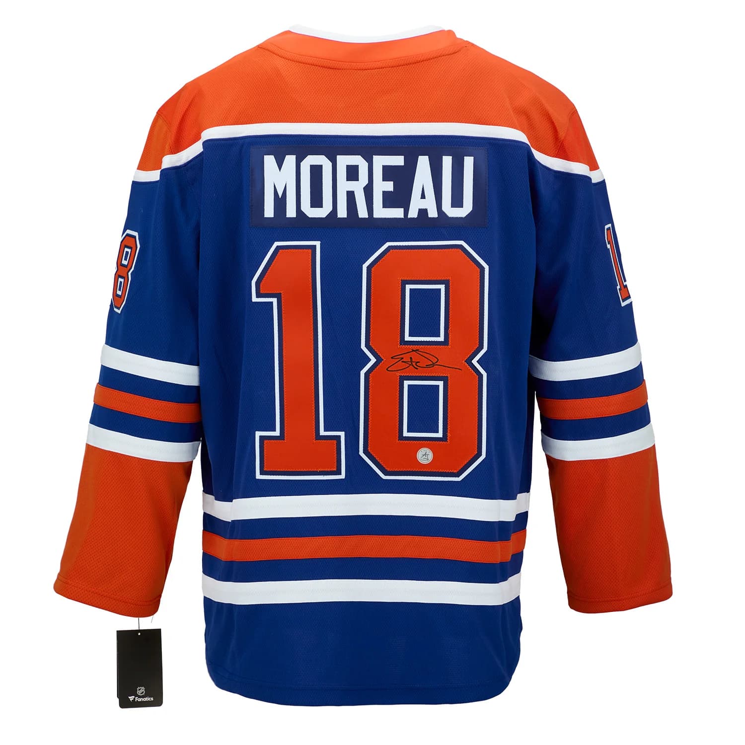 Ethan Moreau Autographed Edmonton Oilers Fanatics Breakaway Jersey Ethan Moreau Jersey breakaway, Edmonton Oilers, supplier stock photo