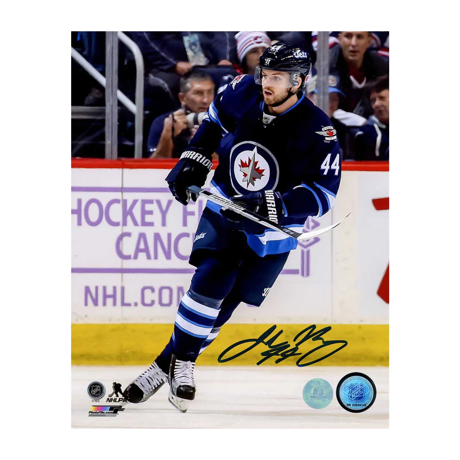 Josh Morrissey Autographed Winnipeg Jets Game Action 8x10 Photo Josh Morrissey Photo 8x10-game-action, Winnipeg Jets, supplier stock photo