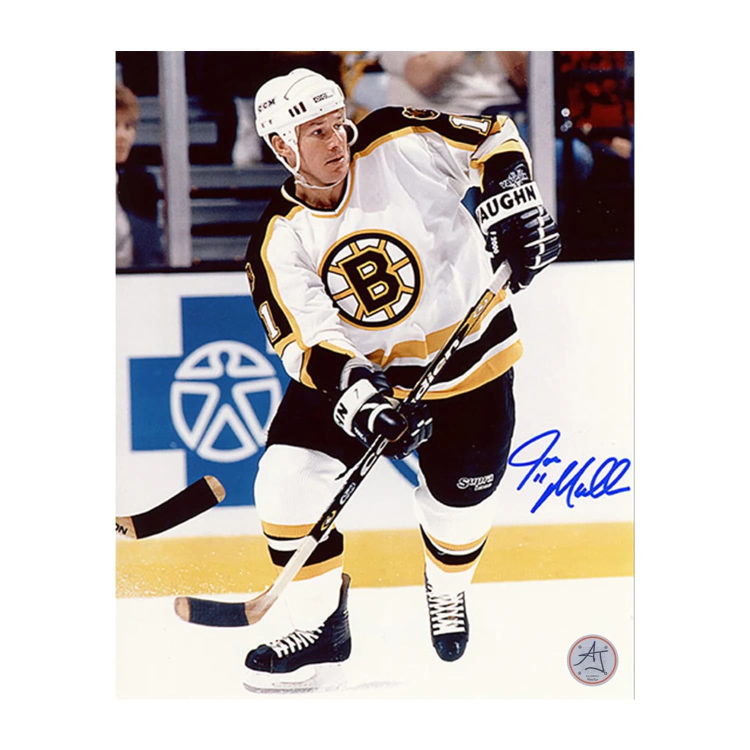 Joe Mullen Autographed Boston Bruins Hockey 8x10 Photo Joe Mullen Photo 8x10-hockey, Boston Bruins, supplier stock photo