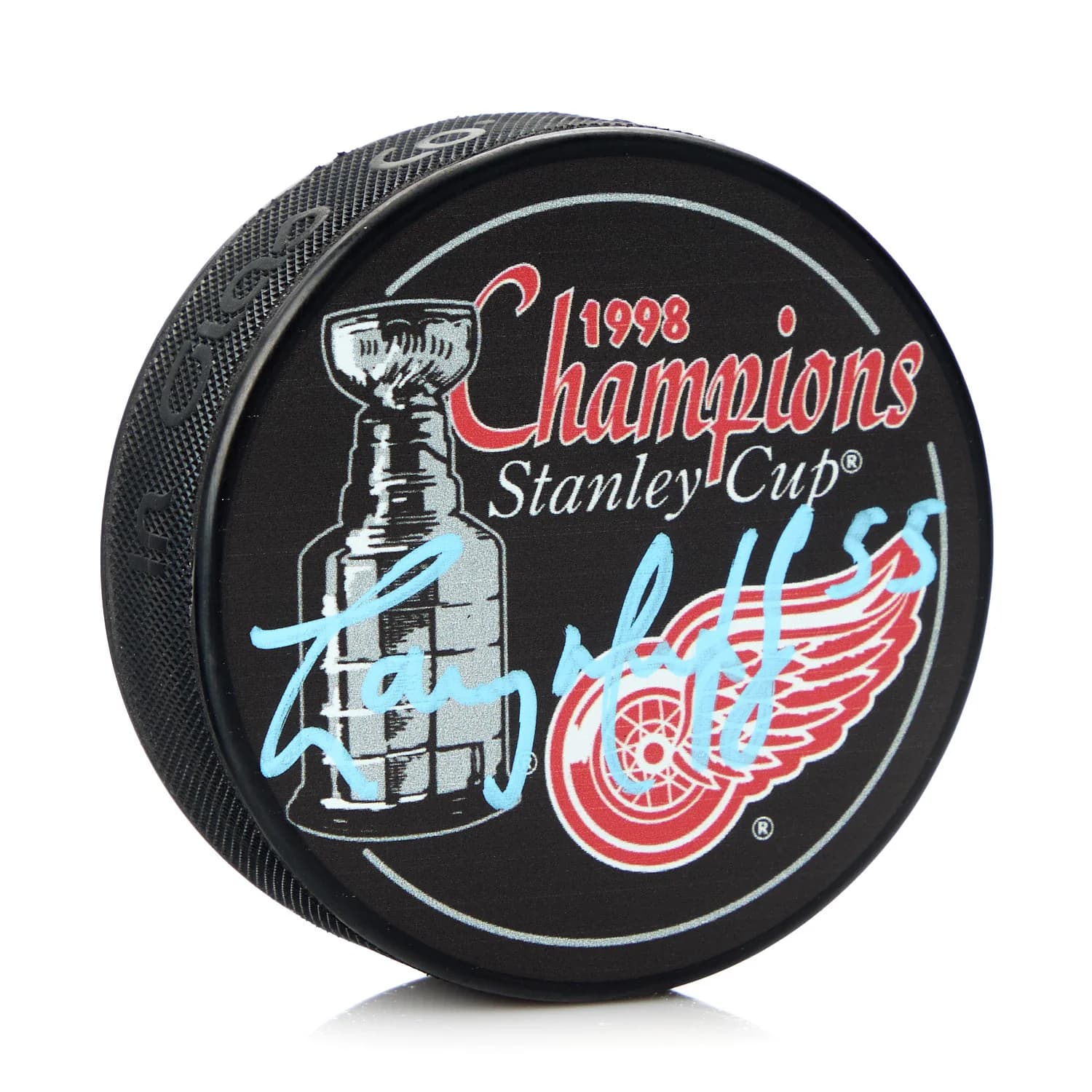 Larry Murphy Signed Detroit Red Wings 1998 Stanley Cup Puck Larry Murphy Puck 1998-stanley-cup, Detroit Red Wings, supplier stock photo
