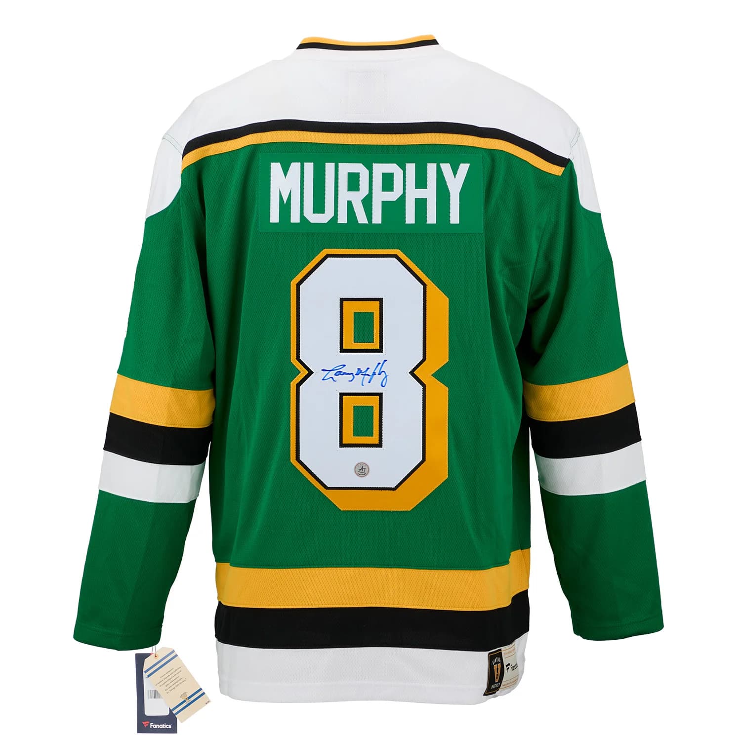 Larry Murphy Autographed Minnesota North Stars Fanatics Throwback Jersey Larry Murphy Jersey larry-murphy-minnesota-north-stars-throwback, supplier stock photo