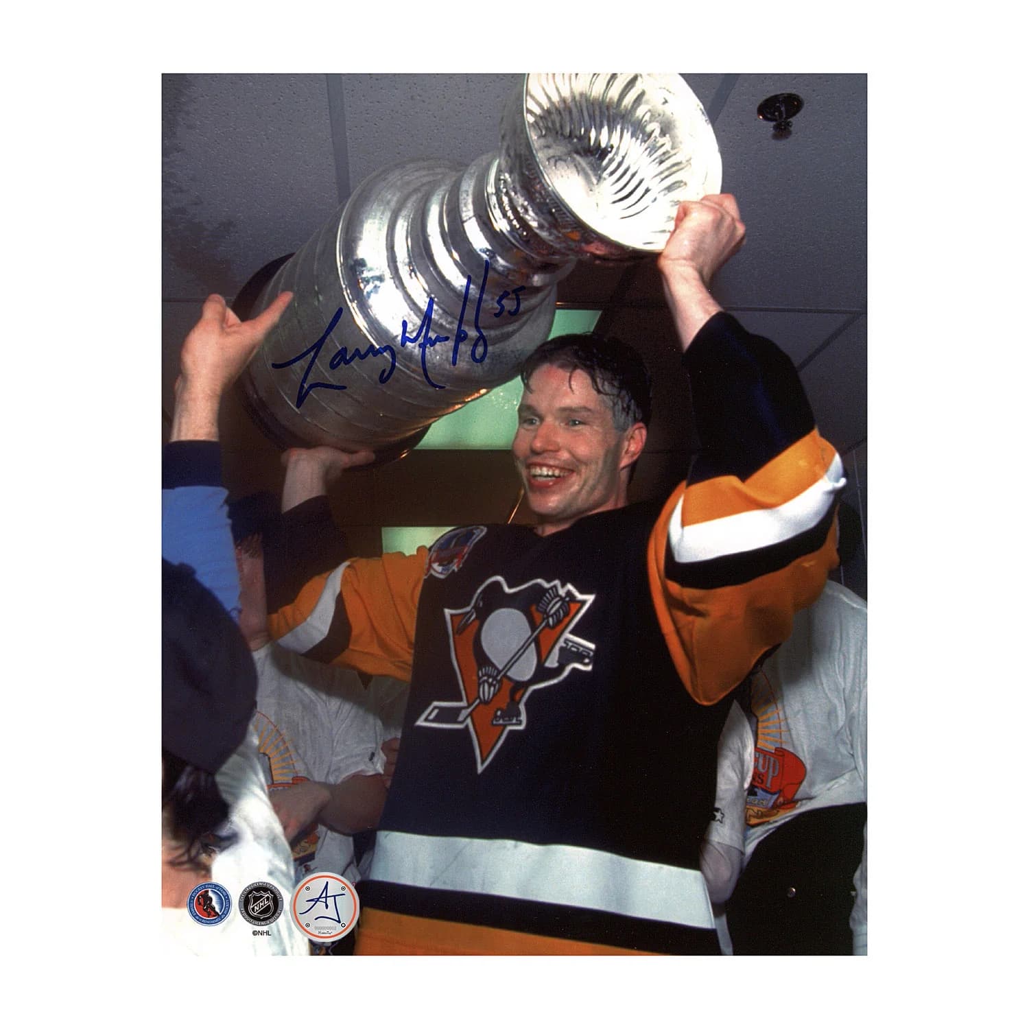 Larry Murphy Autographed Pittsburgh Penguins Stanley Cup 8x10 Photo Larry Murphy Photo 8x10-stanley-cup, Pittsburgh Penguins, supplier stock photo